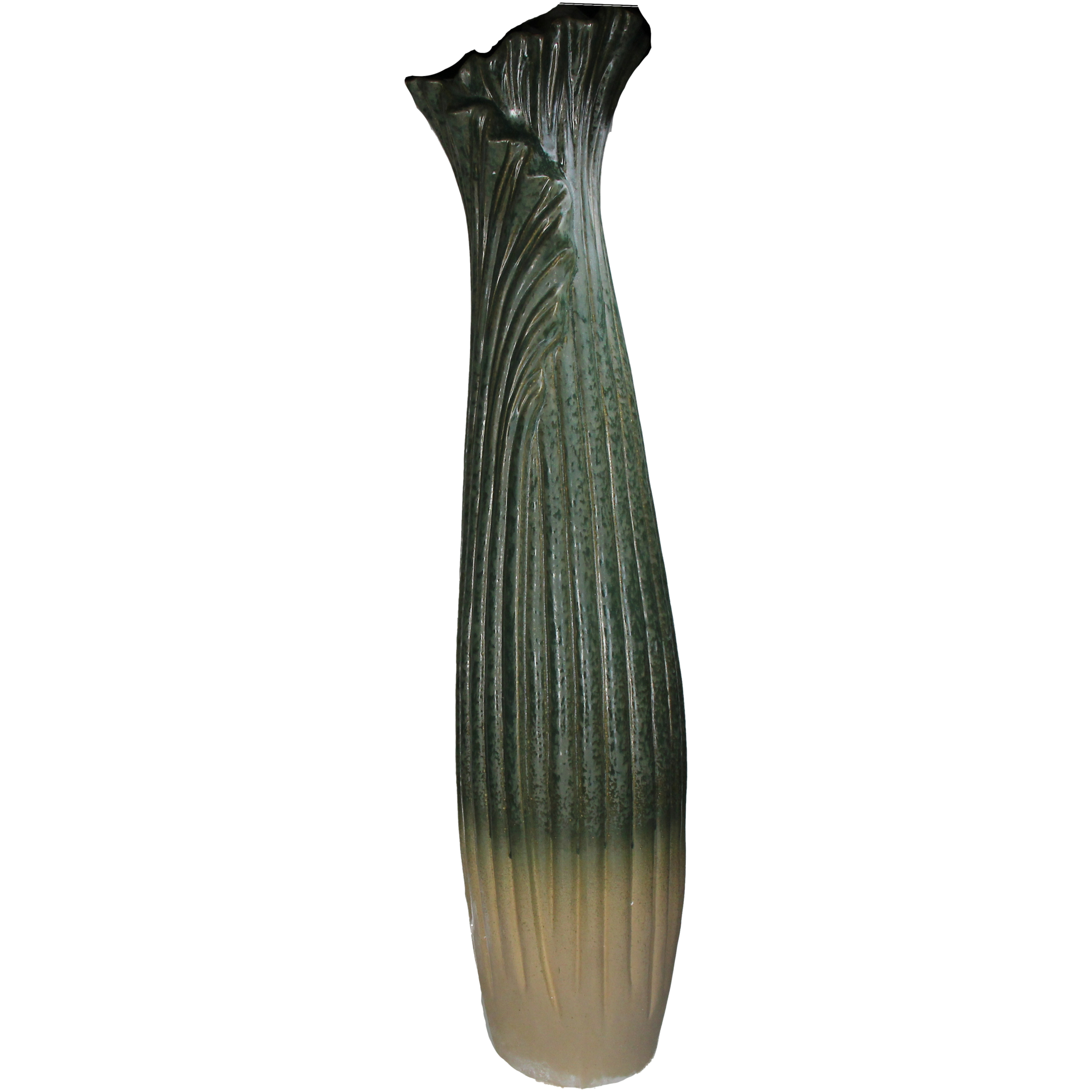 Vase Blätter, Grün H: 94 cm Kersten