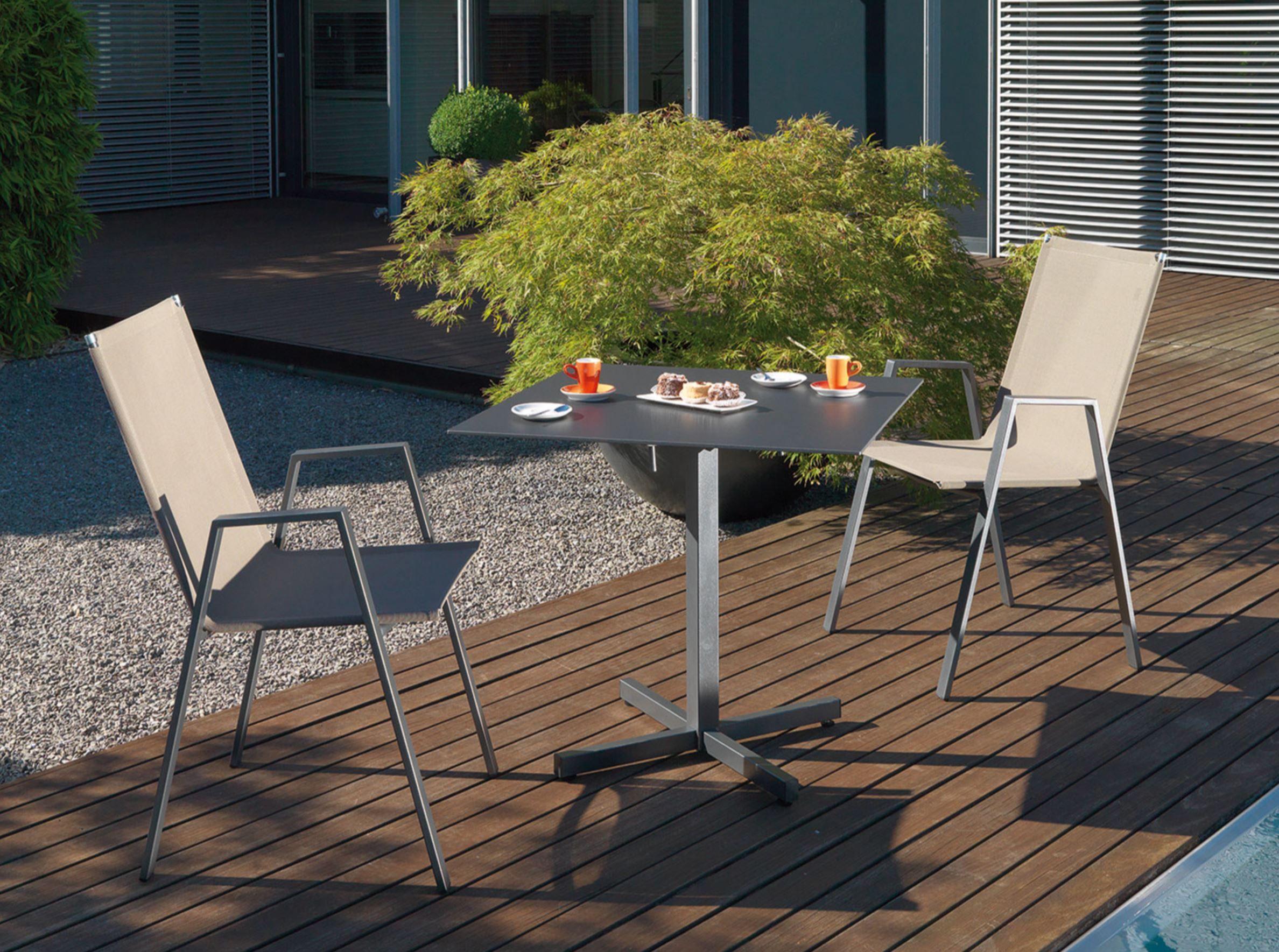 Matten-Sessel Basel Schaffner / Farbe: Grau