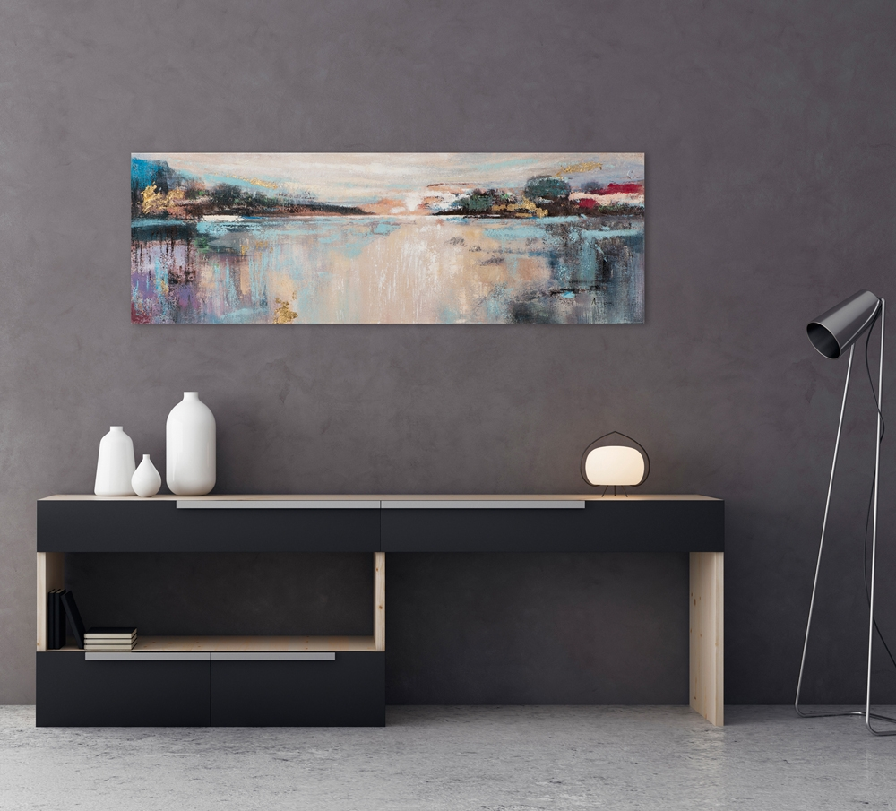 Bild Abstrackter Seeblick image LAND / Farbe: Mehrfarbig