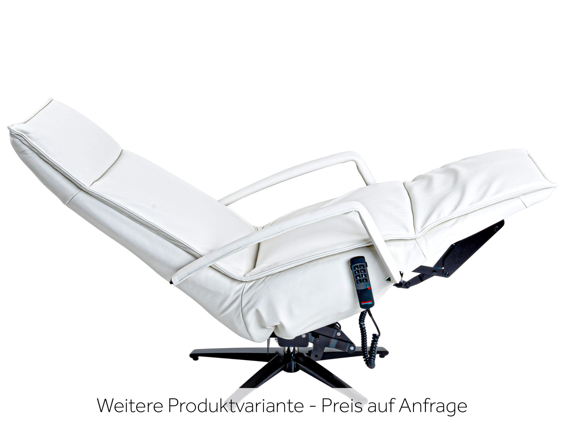 Relaxer Mirko Strässle / Farbe: White / Bezugsmaterial: Leder