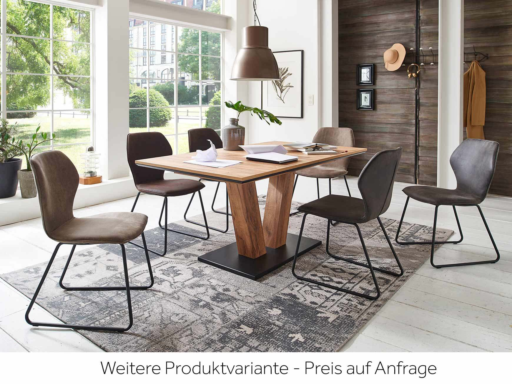 Stuhl Breslau Grau, Bezug Microfaser Aberdeen, BxTxH: