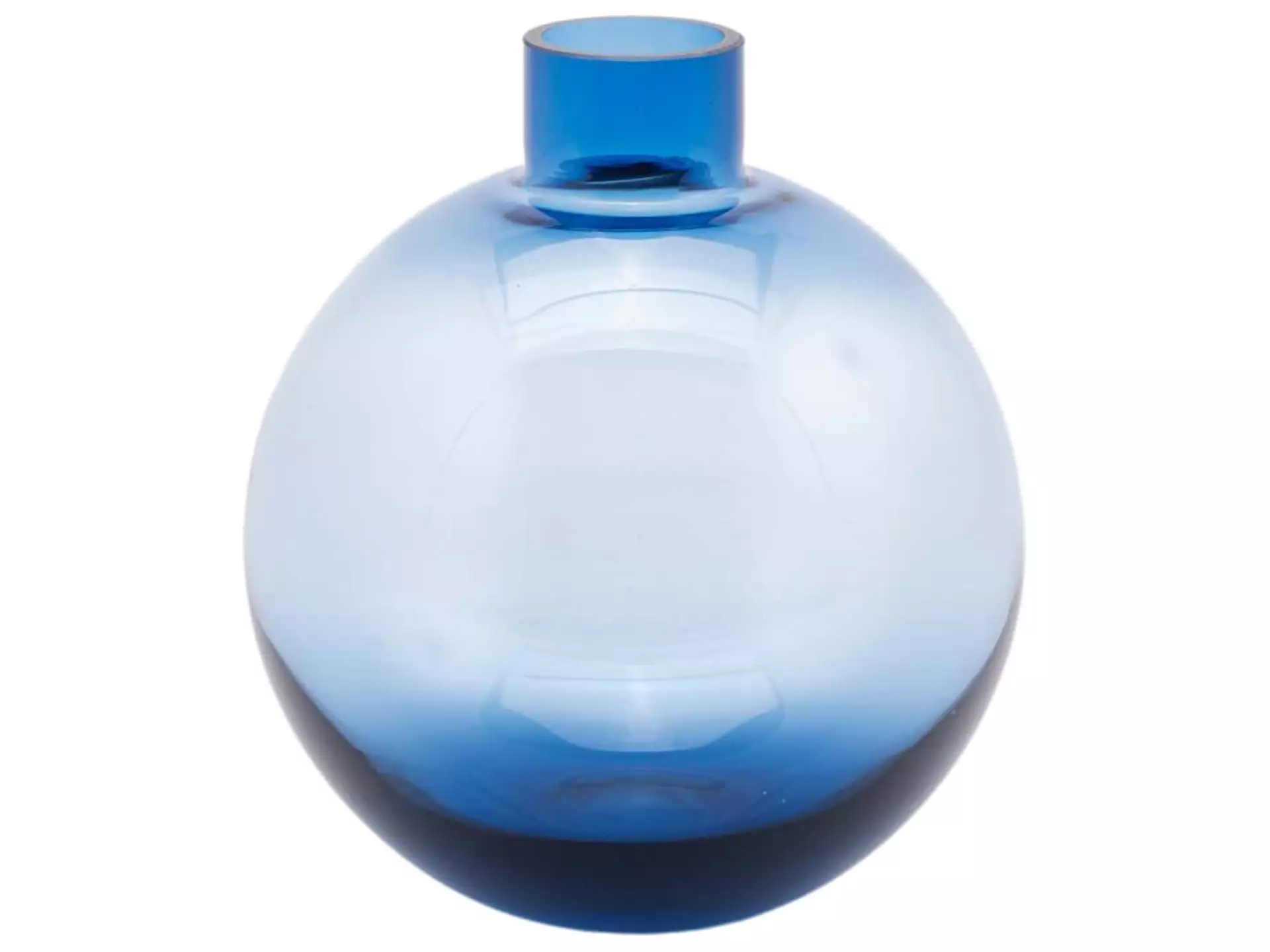 Vase Kugelflasche Blau H: 20 cm Edg / Farbe: Blau