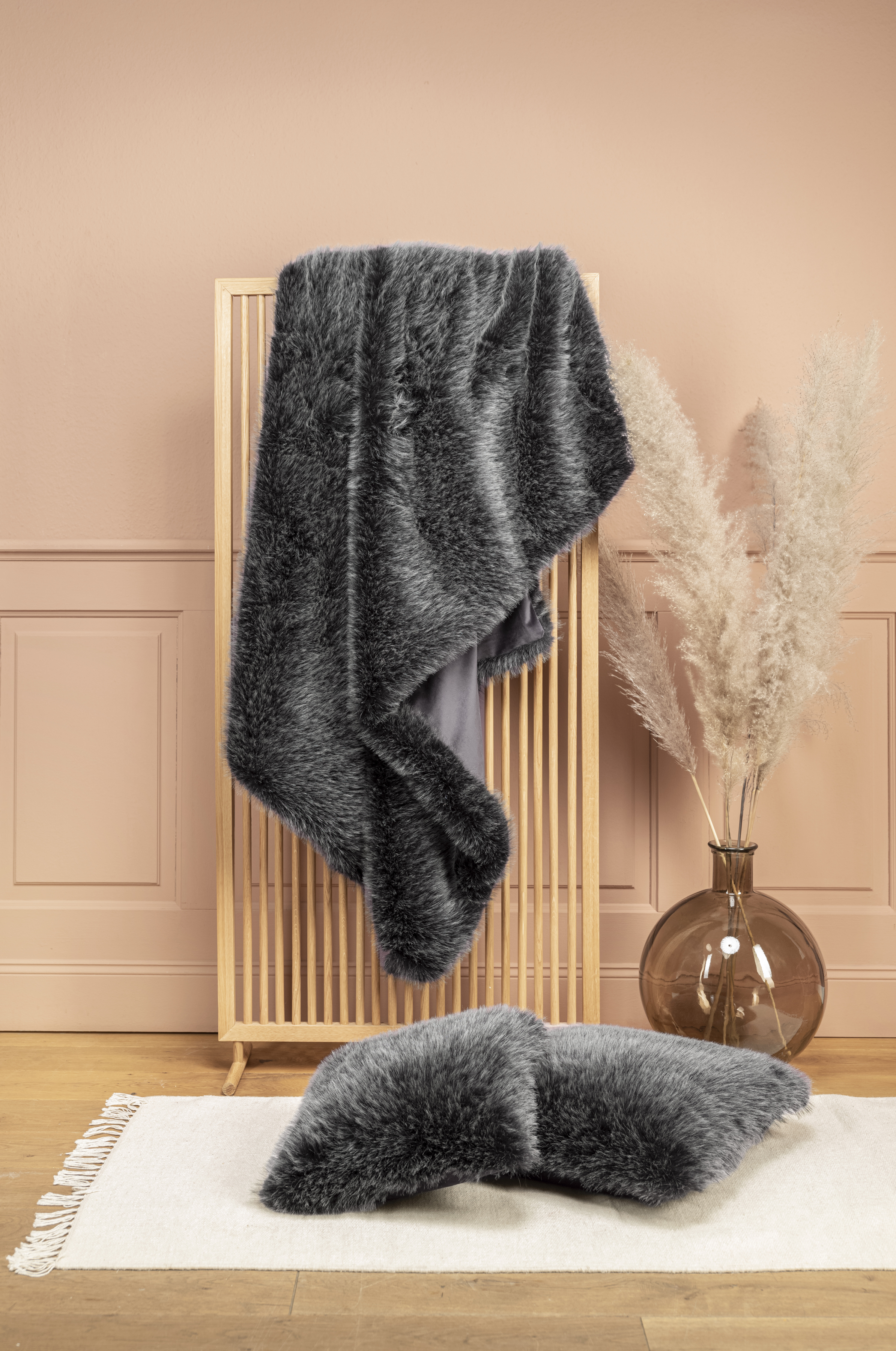 Plaid Hanka Anthrazit 200x150 cm Magma