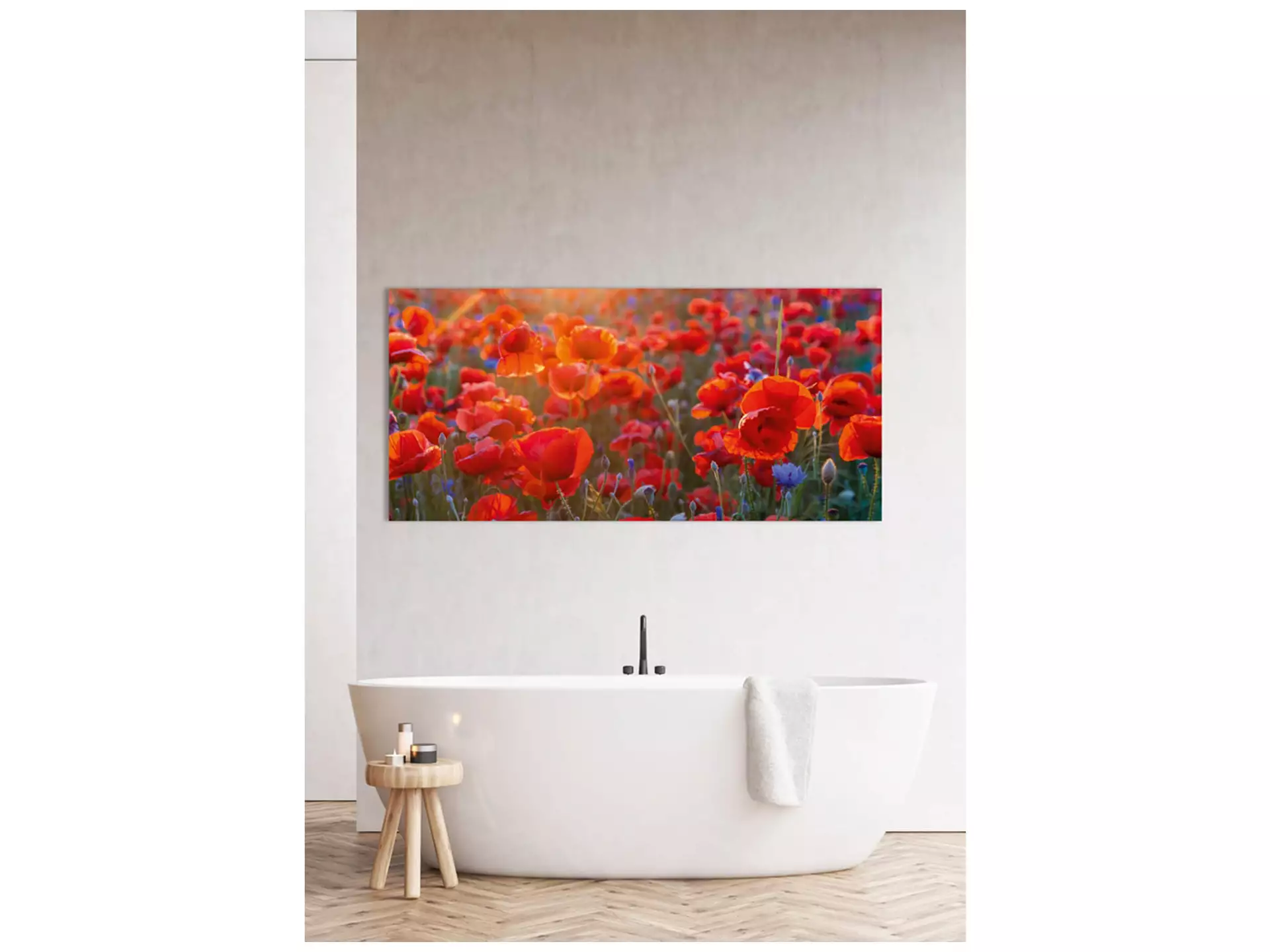 Digitaldruck auf Acrylglas Mohnblumen 6 image LAND / Grösse: 140 x 66 cm