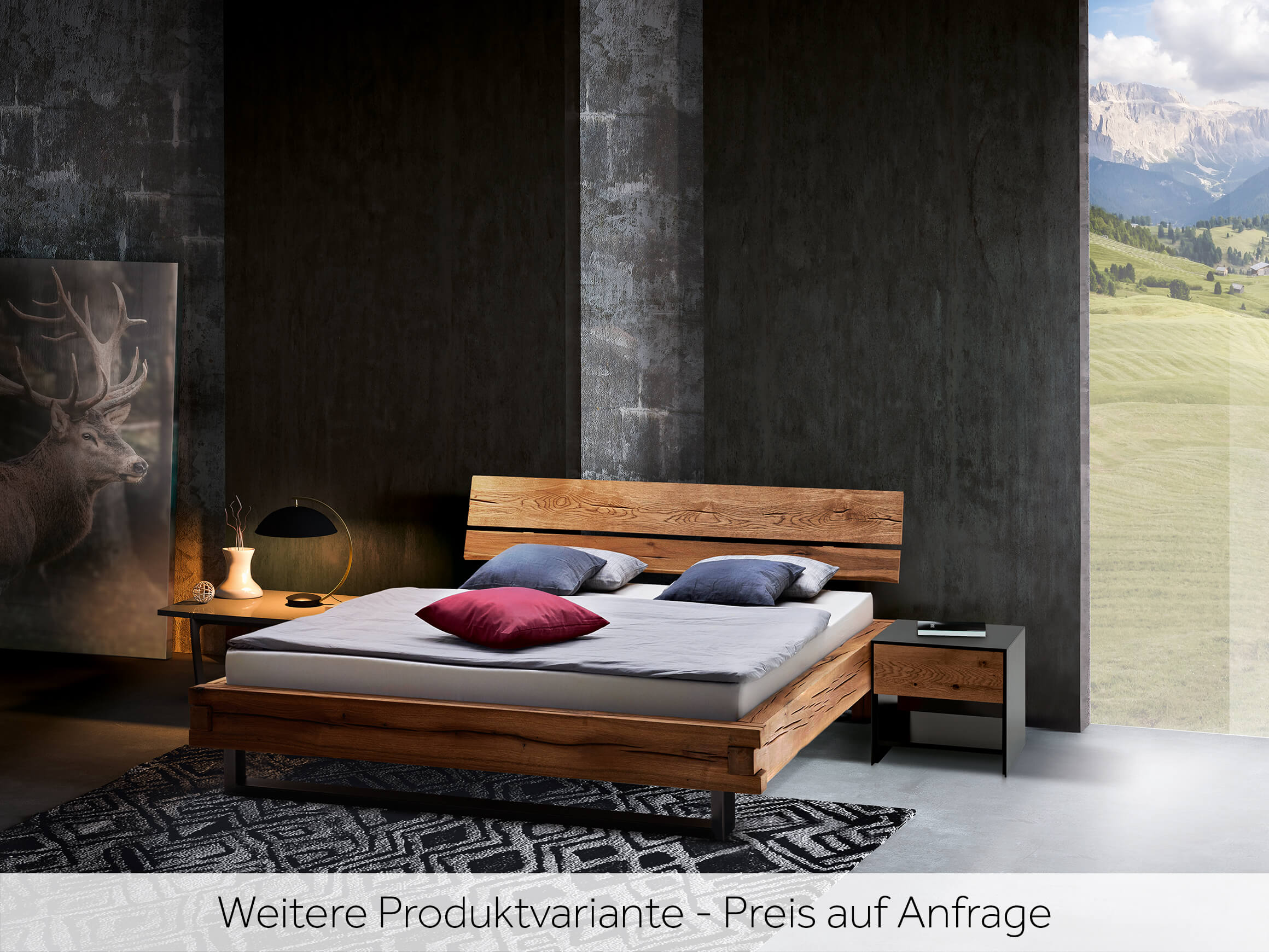 Bett Ontario Lüönd / Farbe: Eiche