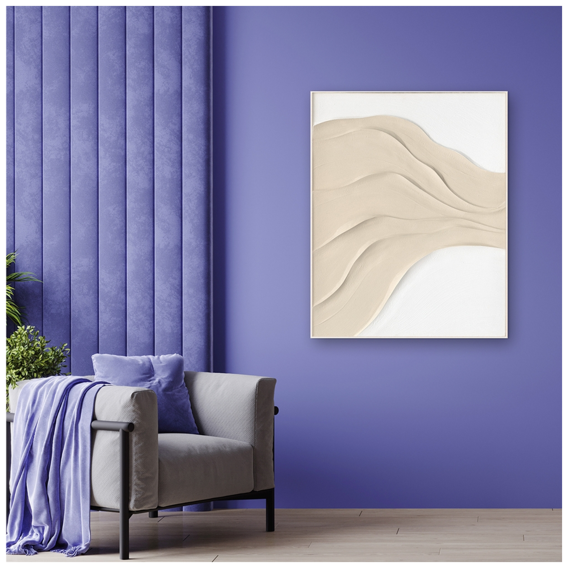 Bild Bright Sandy Waves image LAND / Grösse: 100 x 80 cm Bild Bright Sandy Waves image LAND / Grösse: 100 x 80 cm