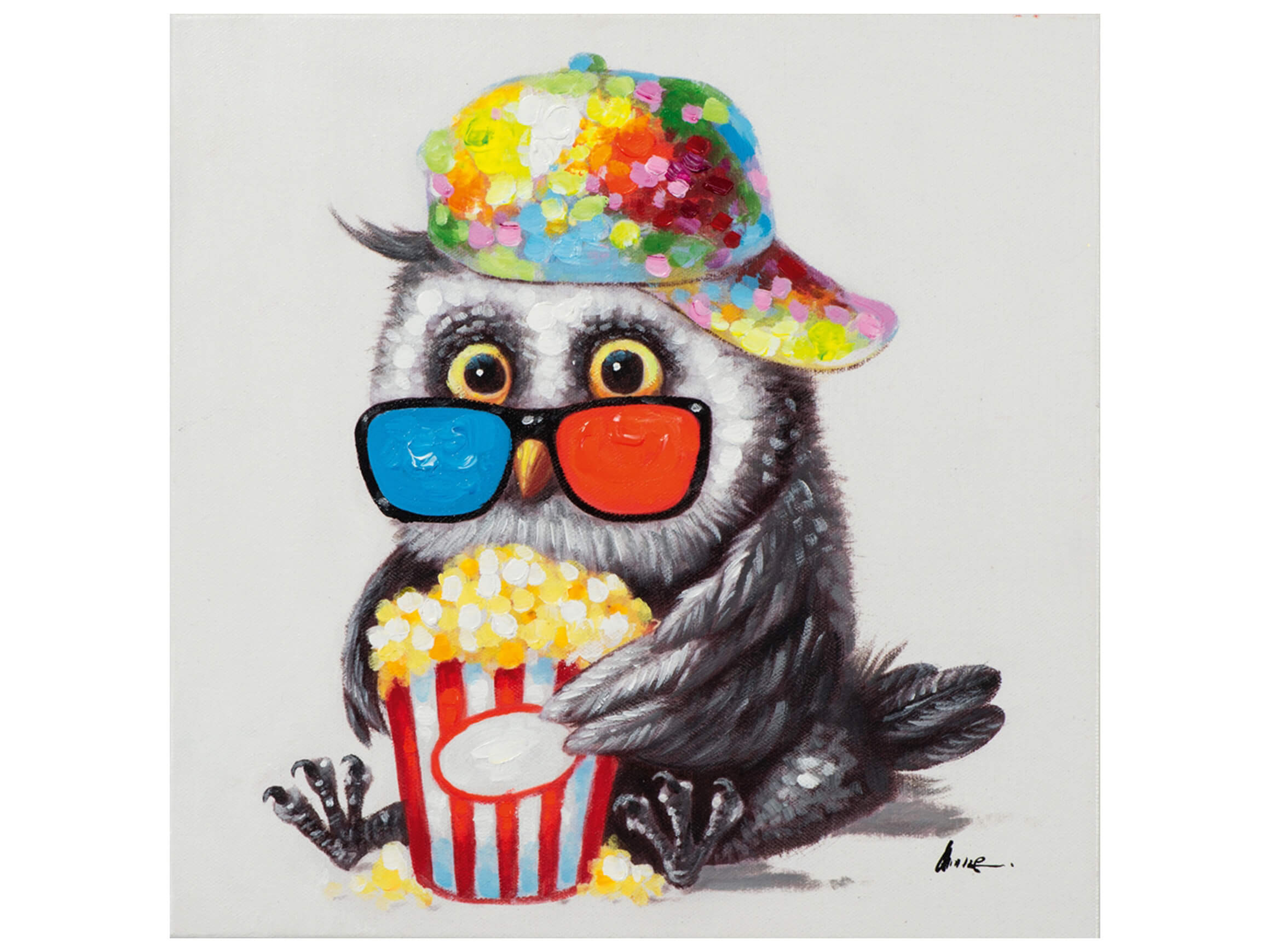 image LAND Bild Vögelchen mit Popcorn  | Schubiger Möbel