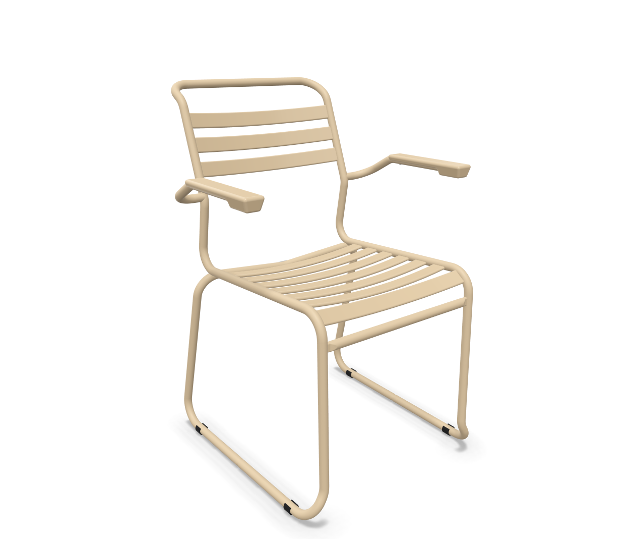 Schaffner Kufen-Lättli-Stuhl Säntis mit Lehne Braun | Schubiger Möbel