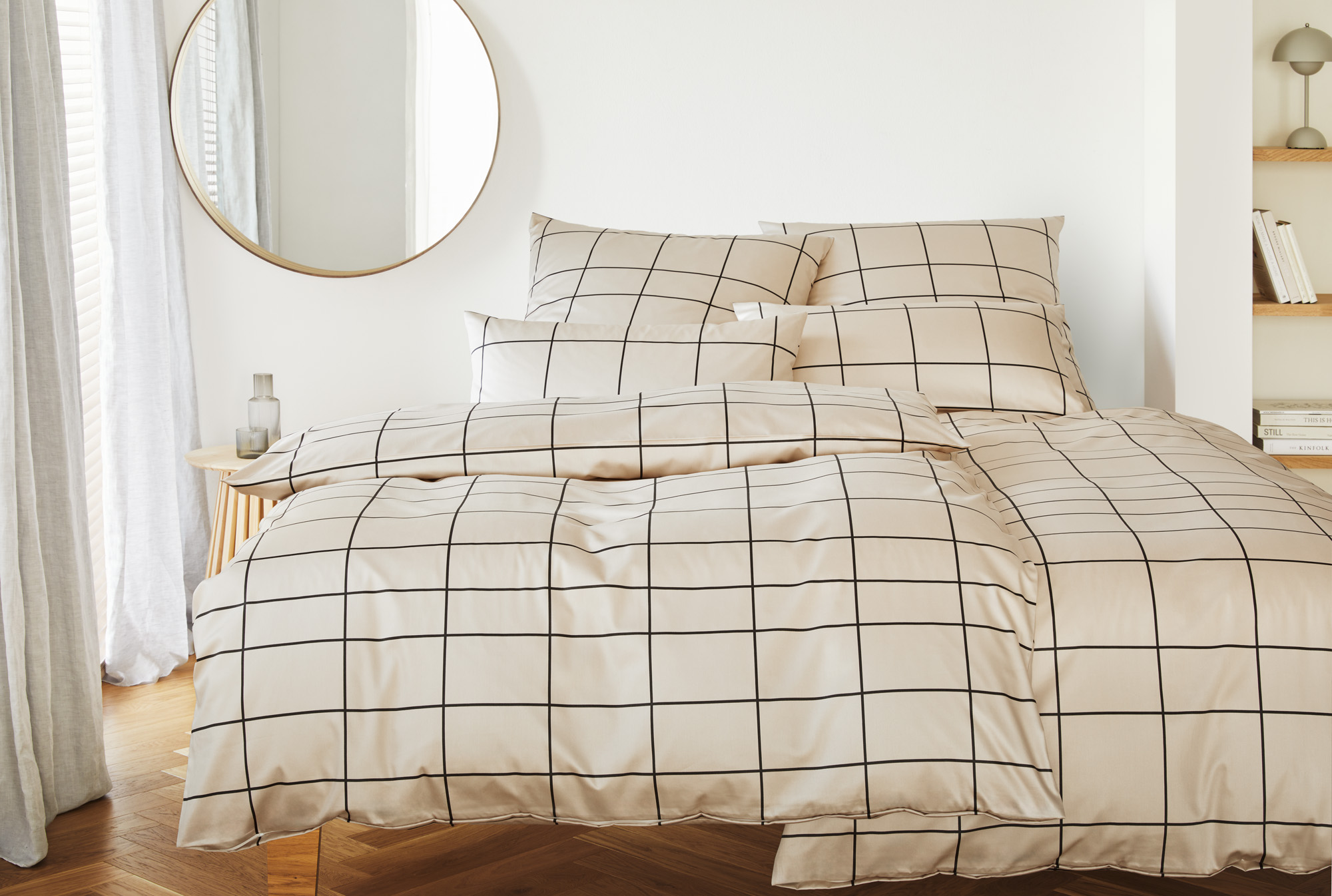 Bettwäsche Cross, Beige Elegante / Farbe: Beige