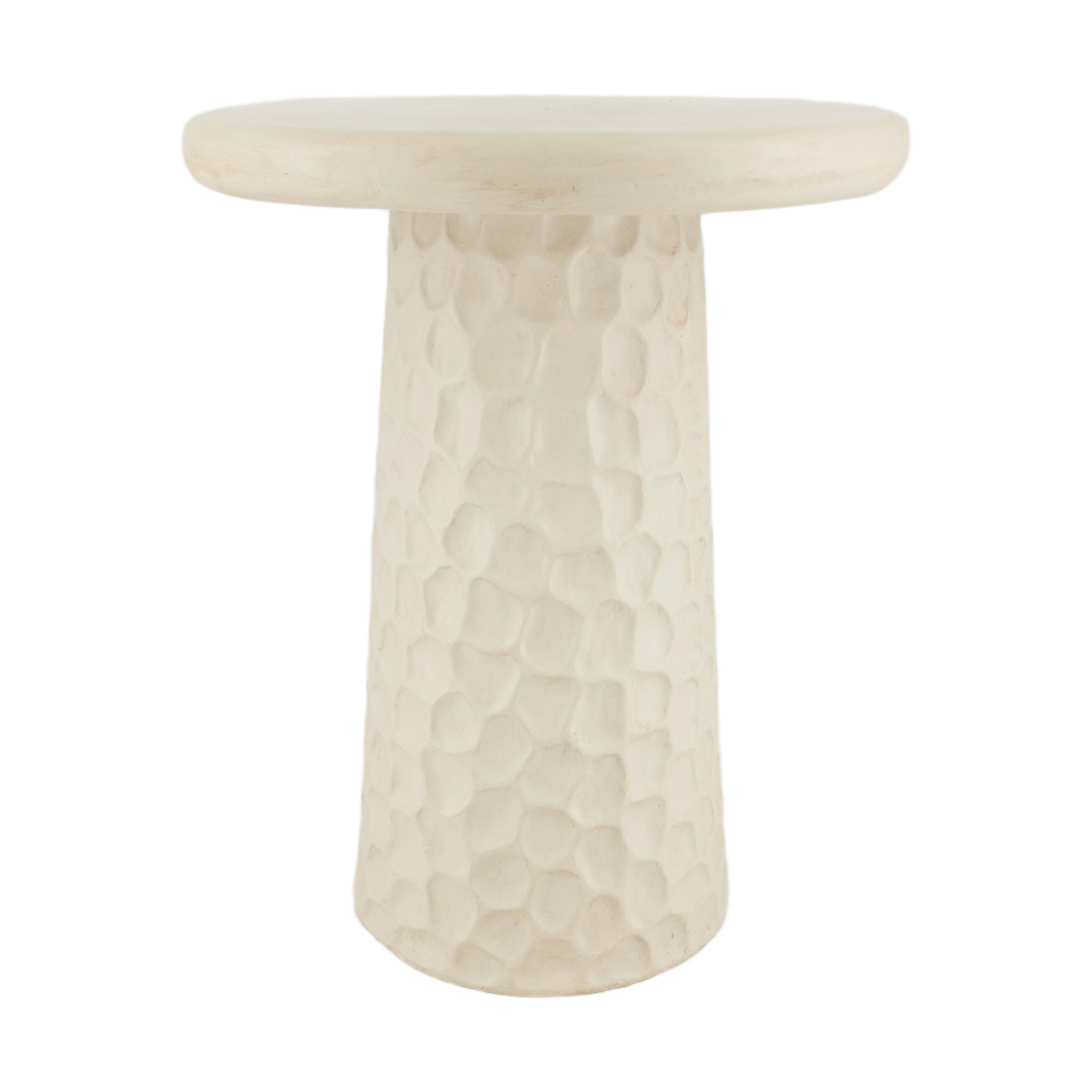 Beistelltisch Magnesium, Weiss H: 48 cm Decofinder