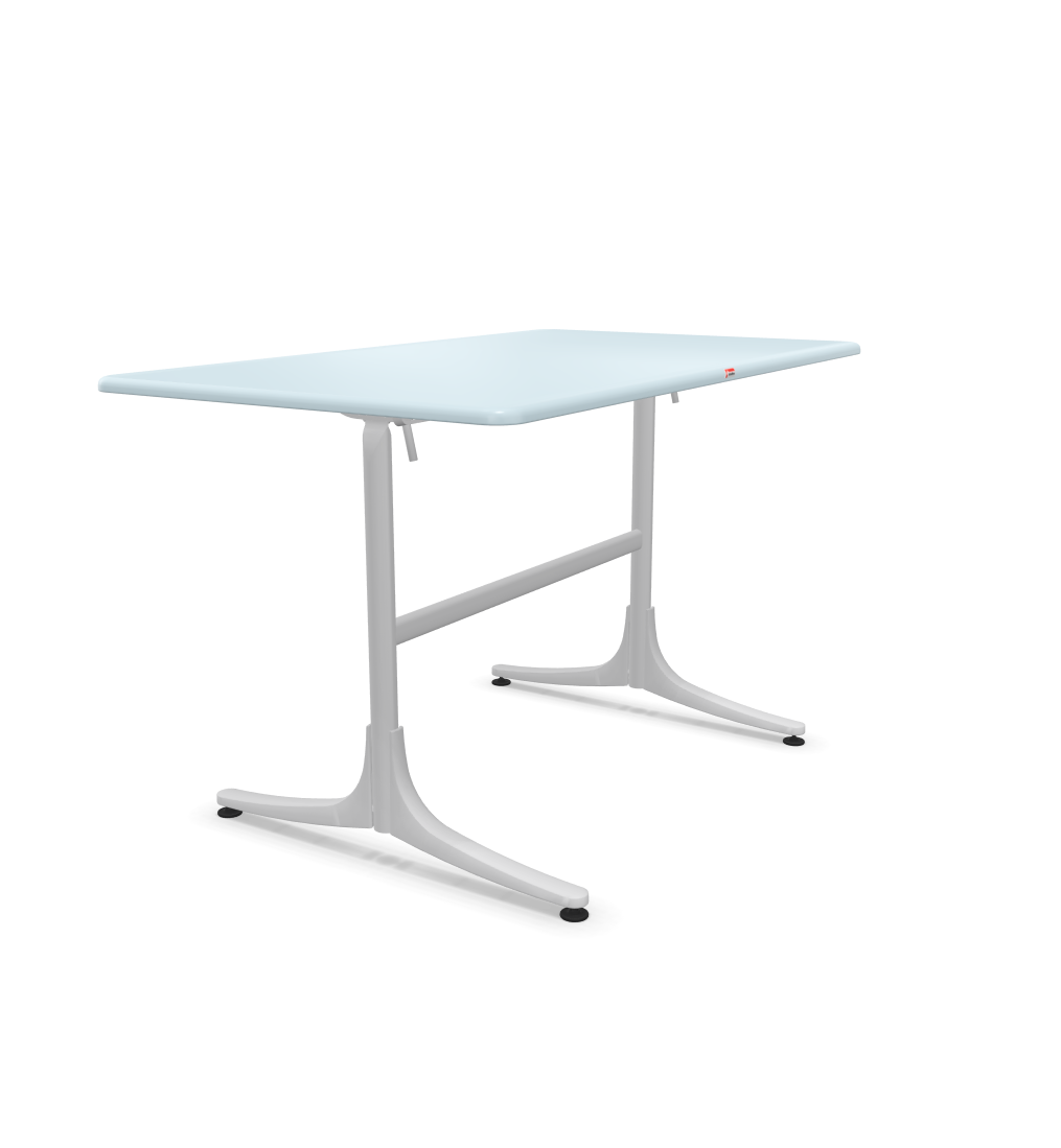 Table de jardin Schaffhausen de Schaffner / Couleur : bleu pastel / Taille : 120 x 70 cm