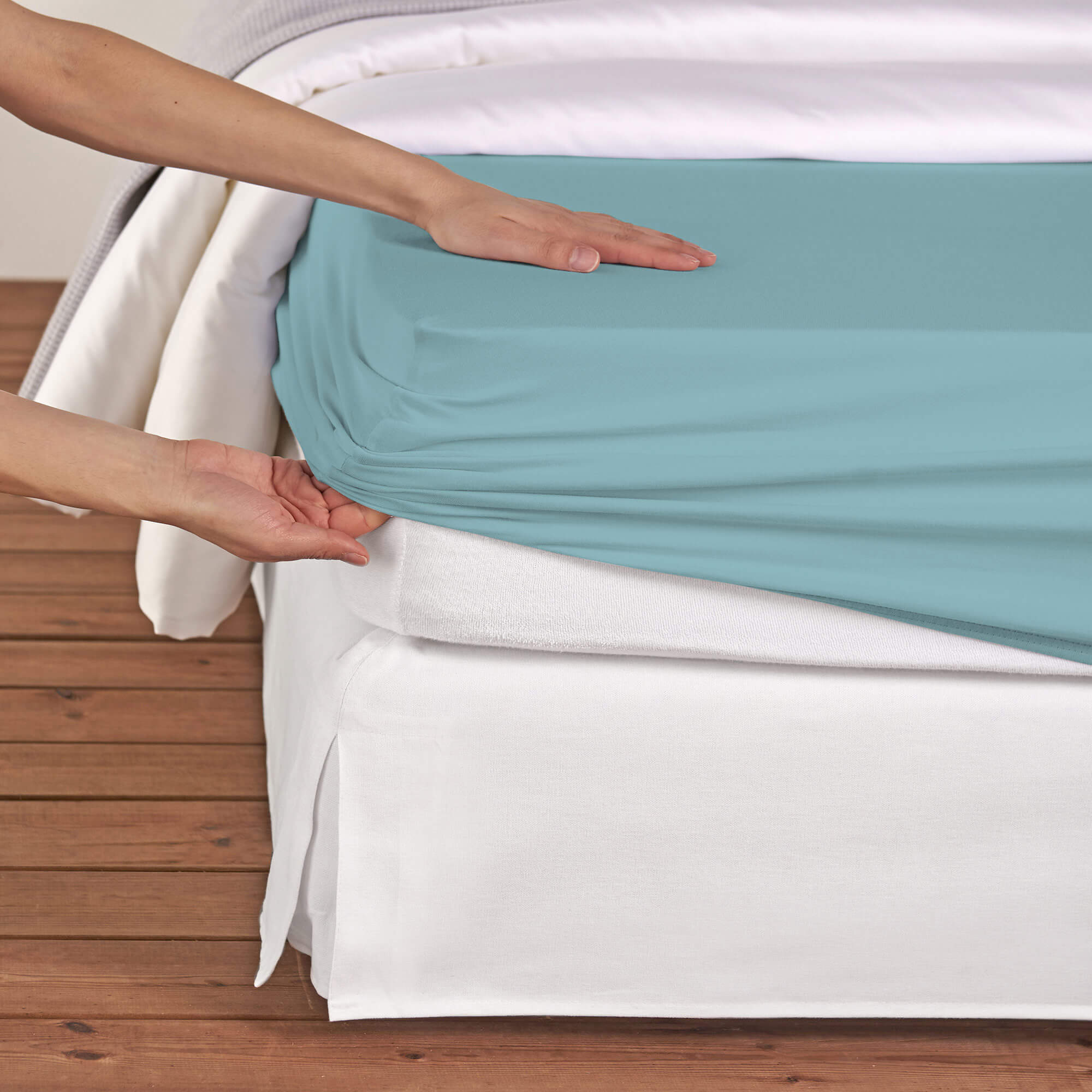 Fixleintuch Jersey Aqua, 200x90 Cm, Höhe: 30 cm