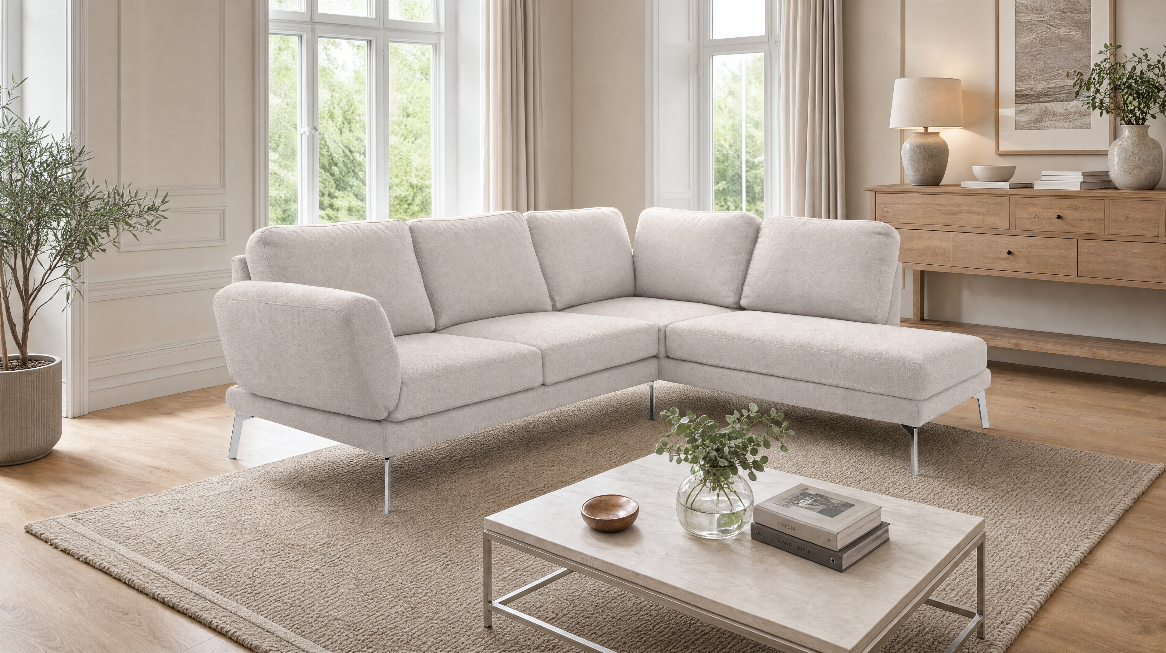 Ecksofa Toledo Basic Candy / Farbe: Nature / Material: Stoff Basic