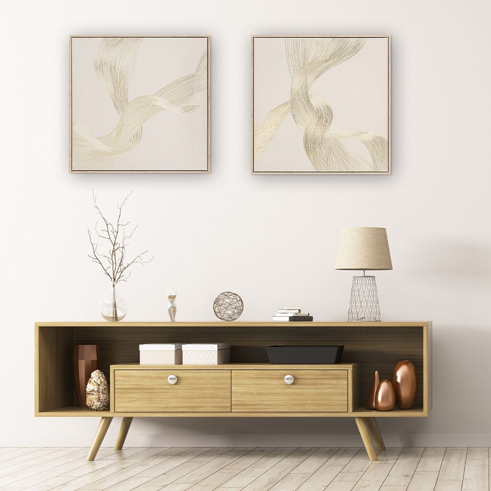 Bild mit Rahmen Golden Swirl 2 image LAND