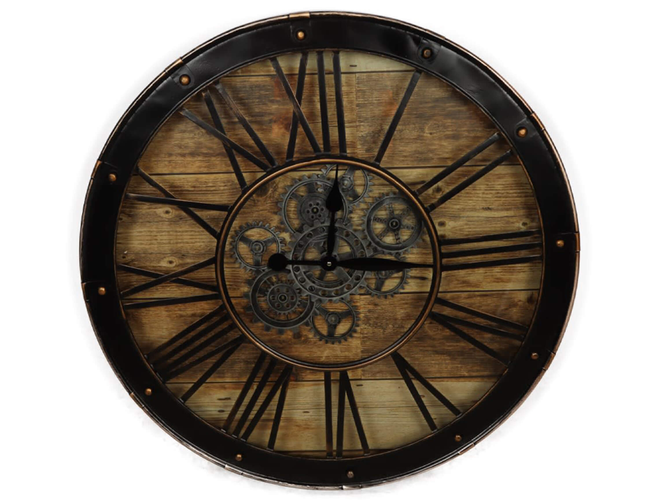 Uhr Metal Schwarz D: 80 cm