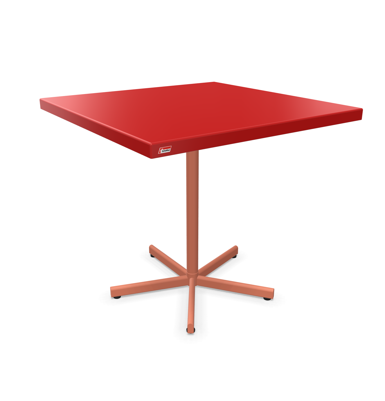 Schaffner Tisch Bodensee Quadratisch Rot | Schubiger Möbel