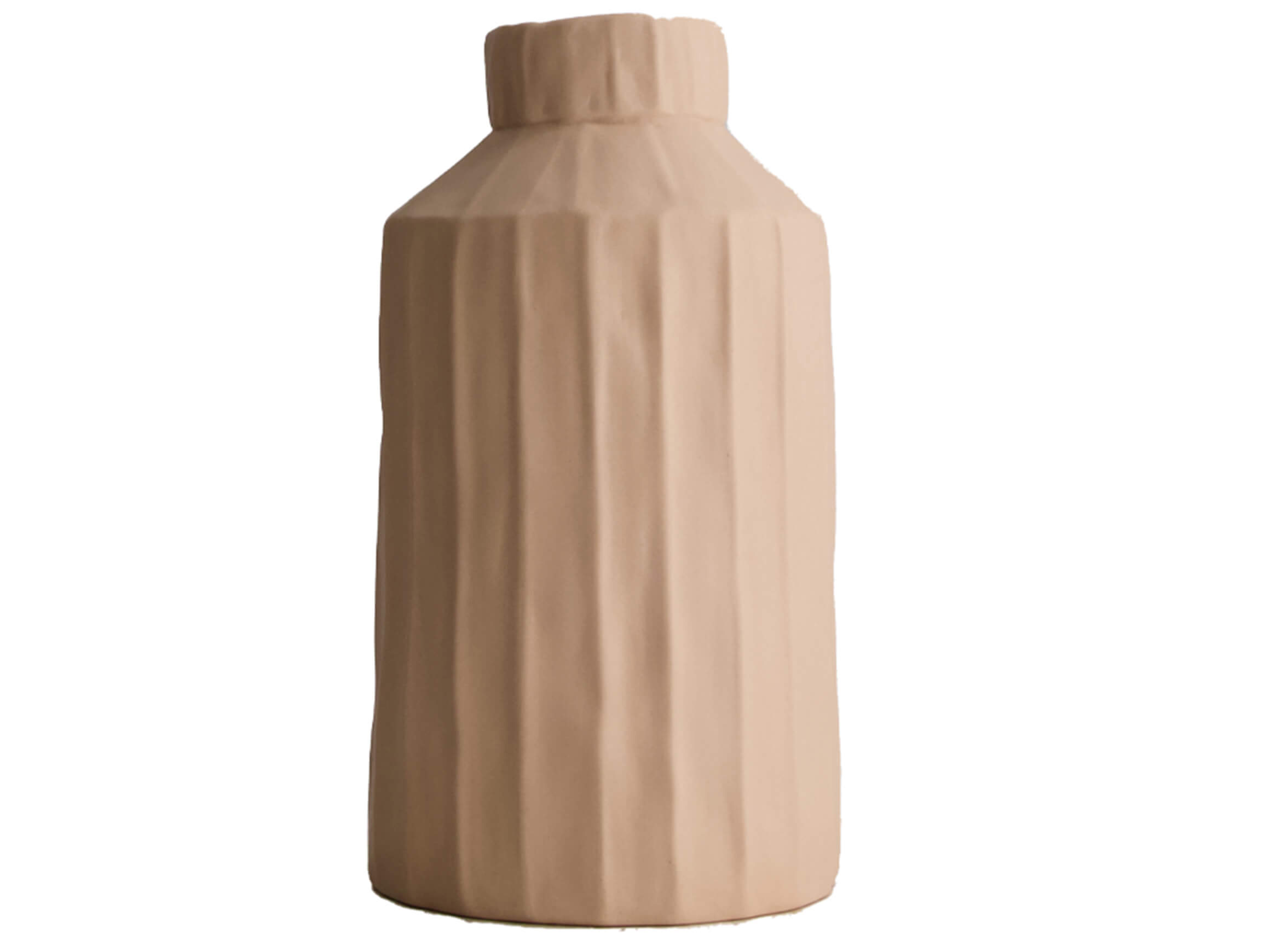 Dijk Vase Keramik Matt Beige H: 18 cm  | Schubiger Möbel