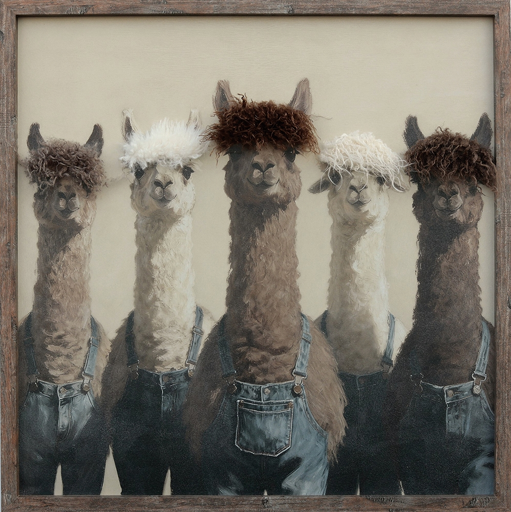 Gemälde-The Flufffather Alpaca Crew-image LAND