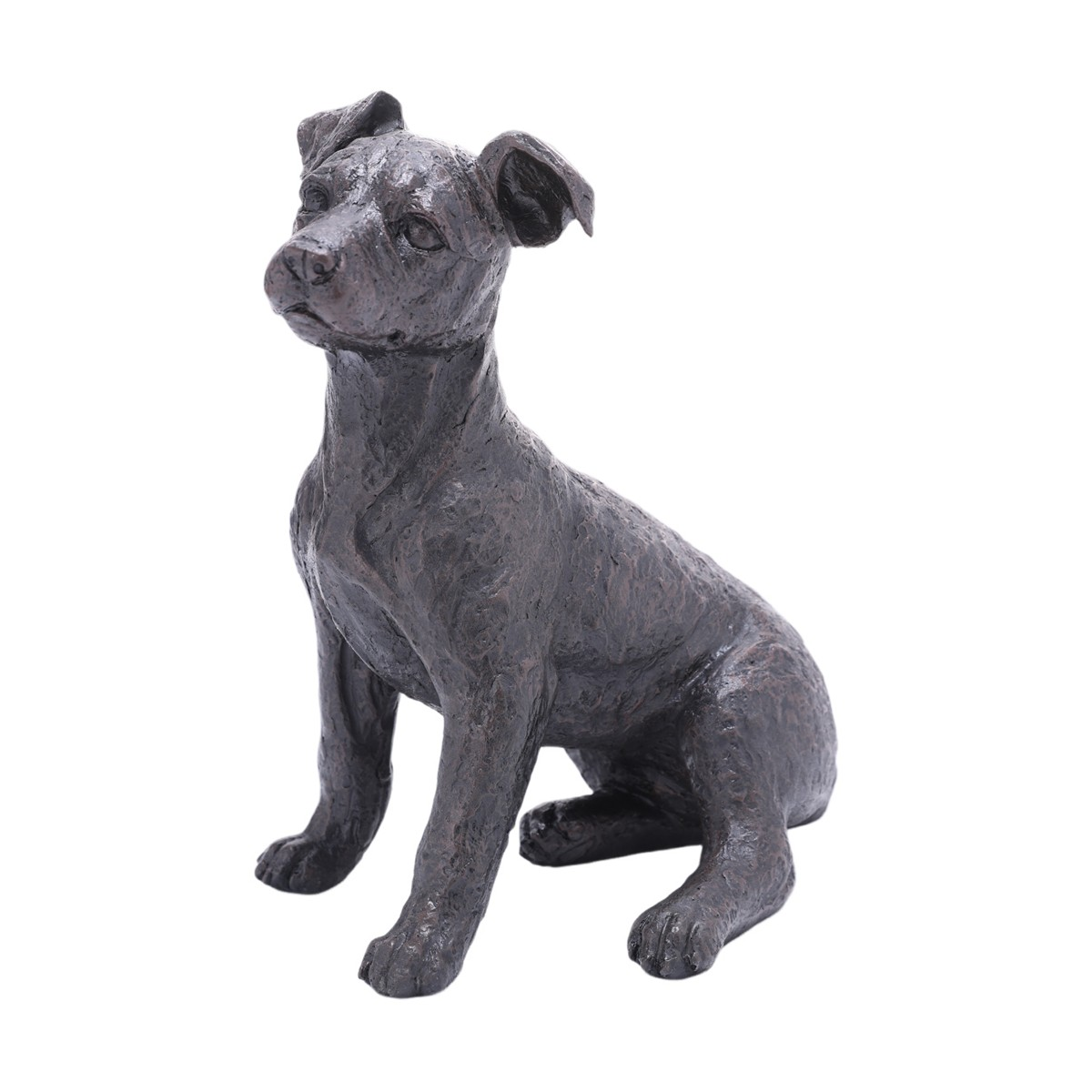 Decofinder Figur Terrier Sitzend Schwarz Schwarz | Schubiger Möbel