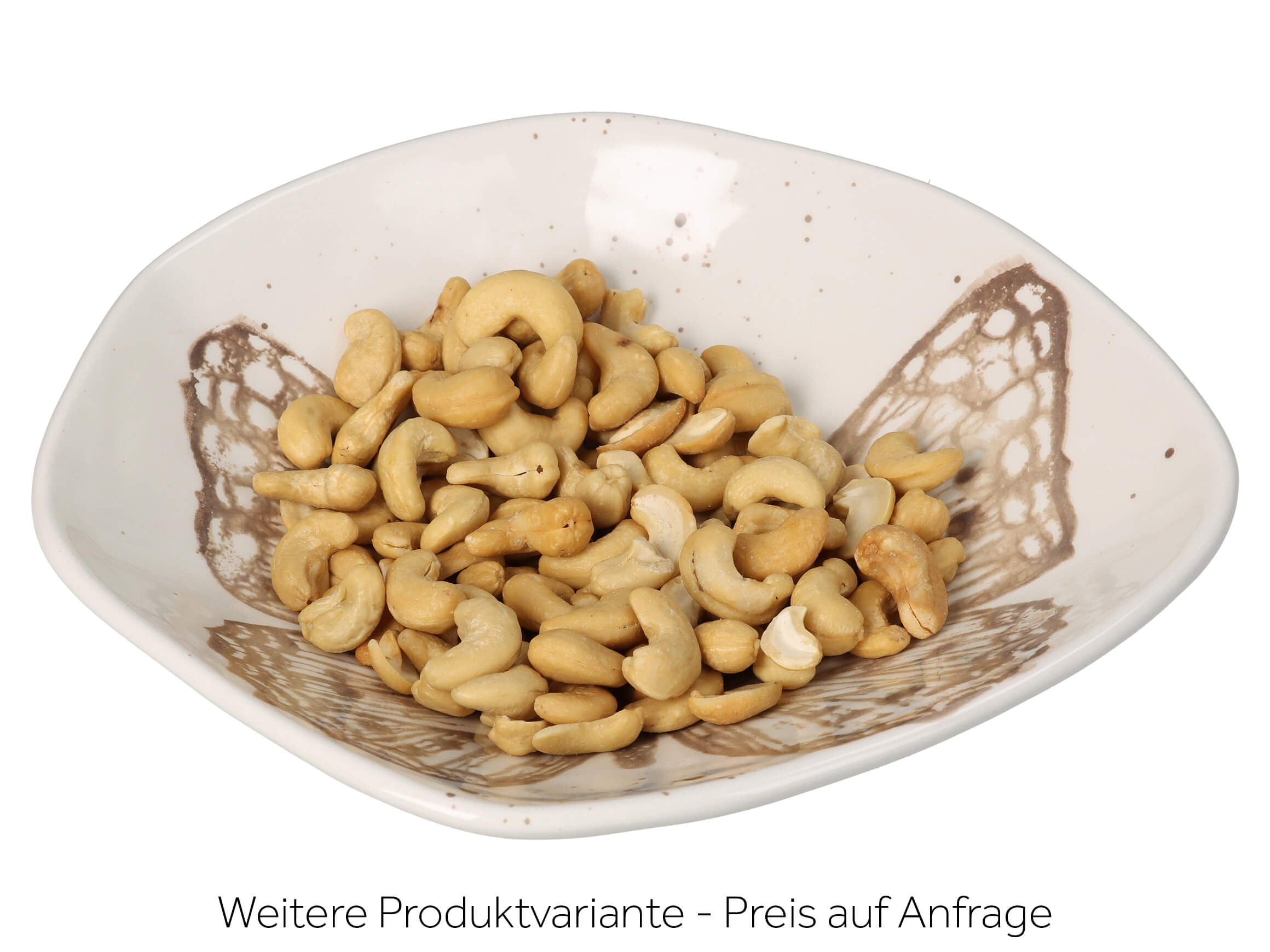 Schale Schmetterling, Keramik H: 5 cm Kersten / Farbe: Grau Weiss