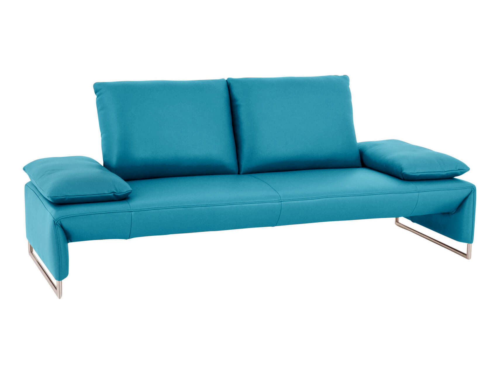 Sofa Ramano Basic B: 220 cm Koinor / Farbe: Türkis / Material: Leder Basic