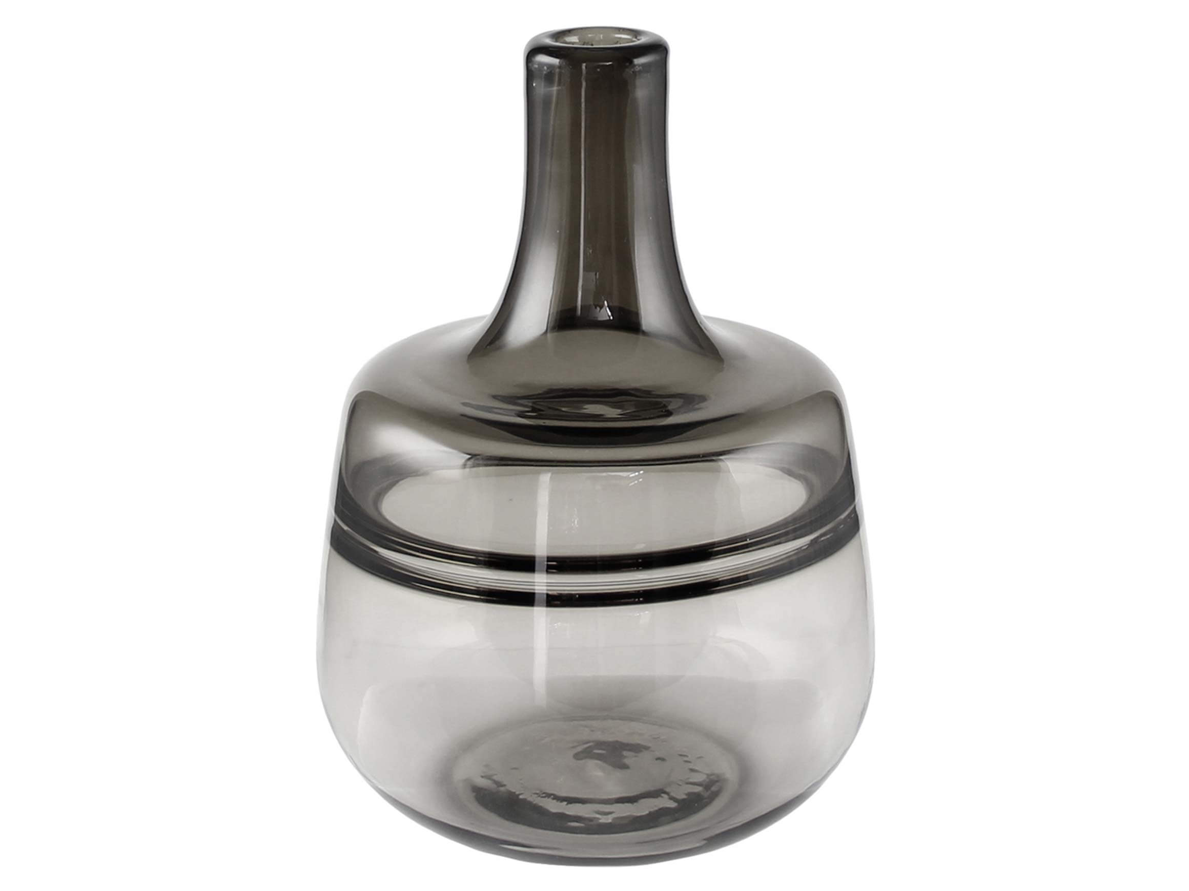 Kaheku Vase Zenika Flasche Grau H: 24 cm Grau | Schubiger Möbel