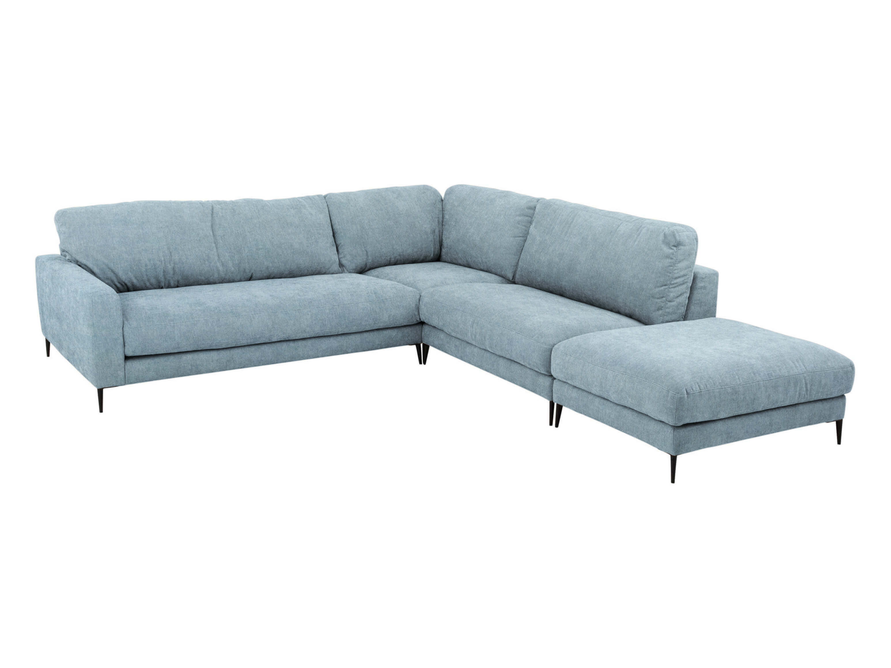 Ecksofa Umberto Basic Candy / Farbe: Aqua / Material: Stoff Basic
