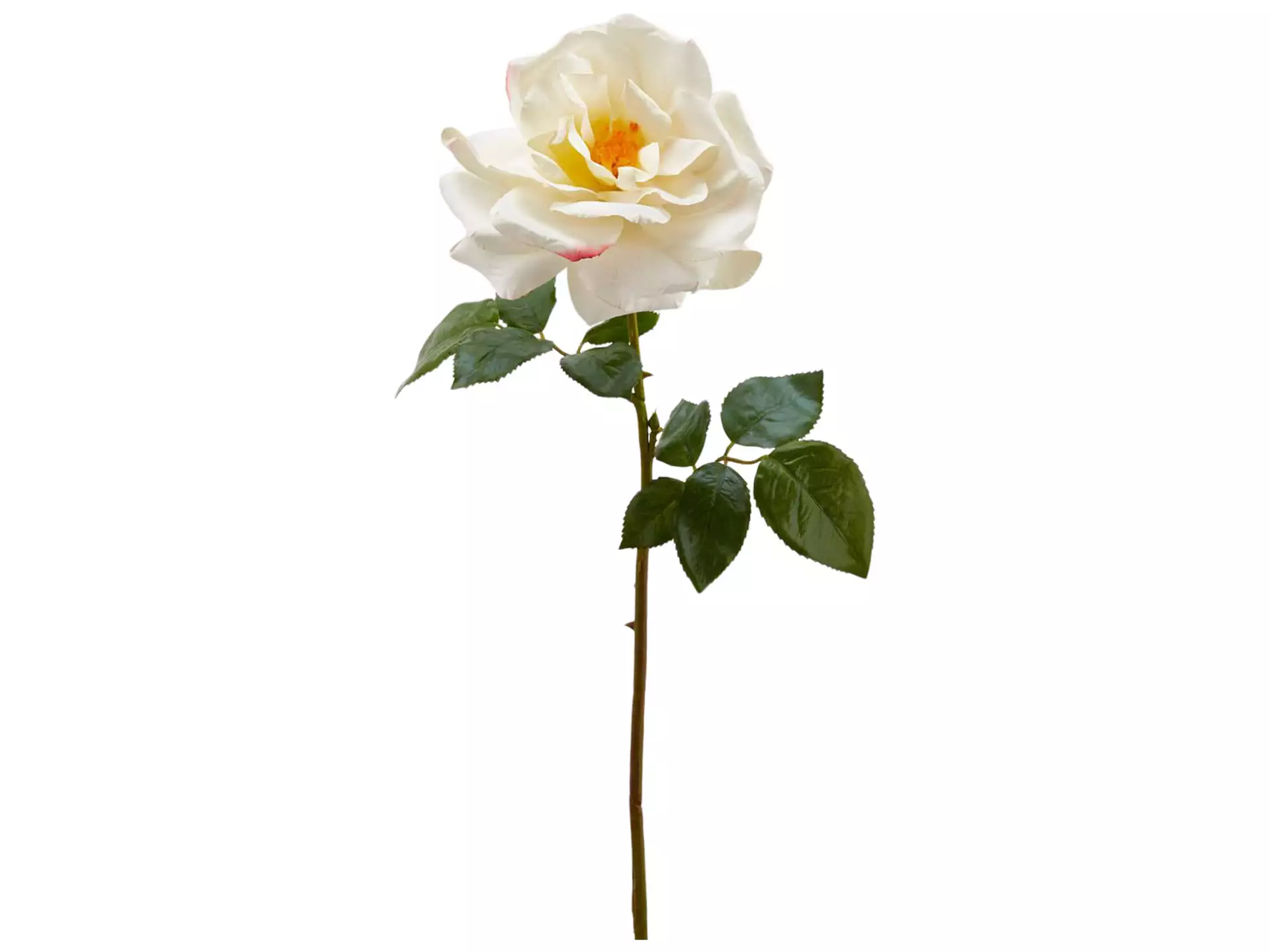 Kunstblumen Rose Weiss H: 56 cm Edg