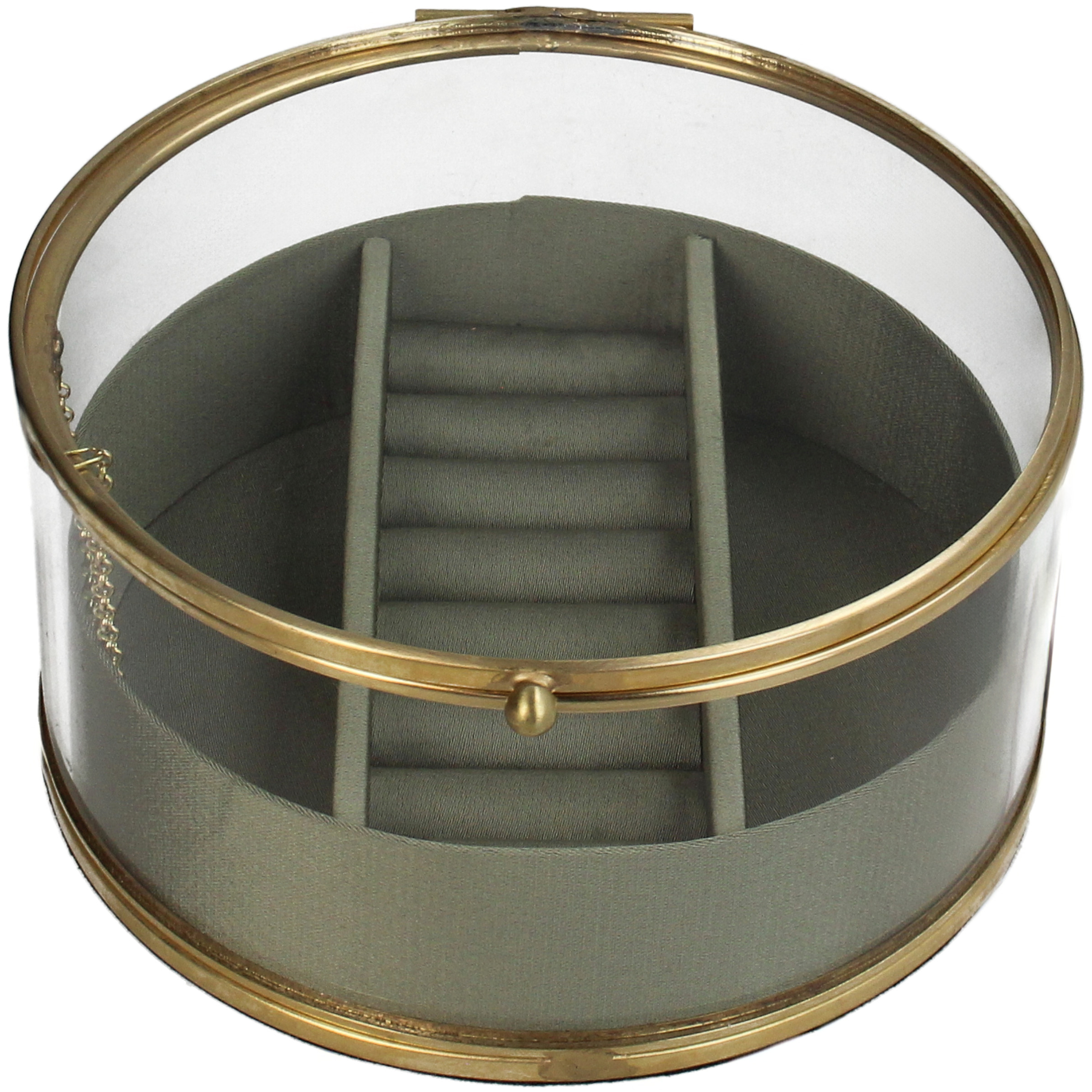 Jewellery box-Round with satin lining T: 6 cm-