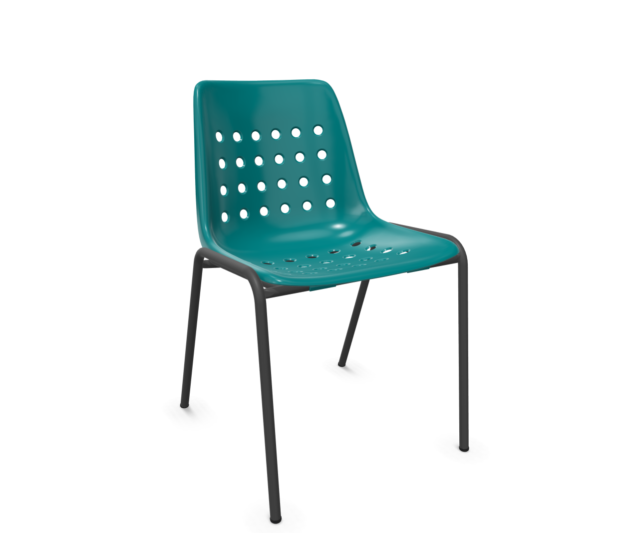 Schalen-Stuhl Bermuda von Schaffner / Farbe: Kaliblau / Grösse: 50 x 54 cm