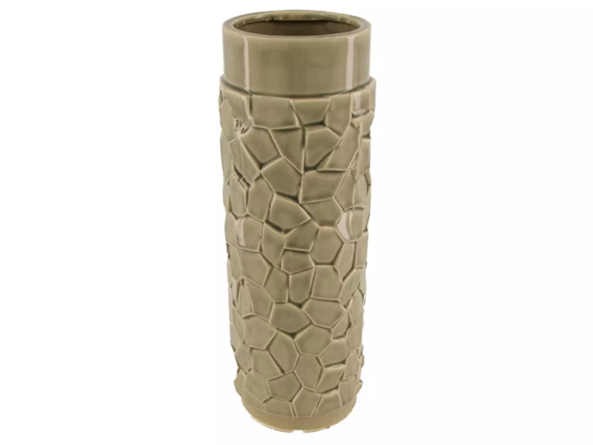 Vase Struktur Grau H: 34 cm Dijk