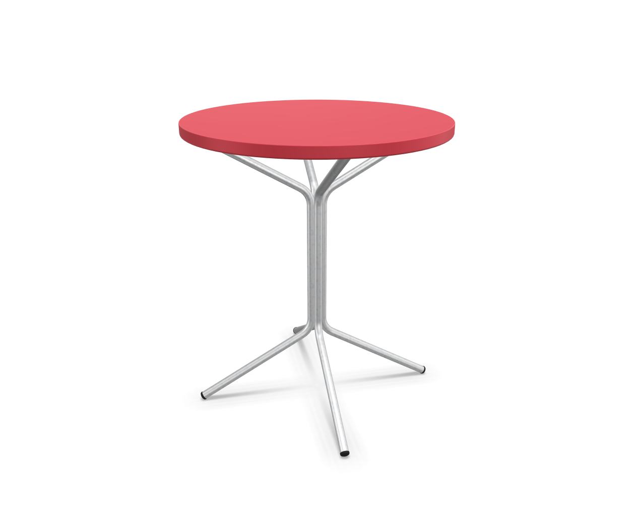 Metall-Bistrotisch Pix Rund Feuerverzinkt von Schaffner / Farbe: Ahornrot / DxH: 60 x 72 cm
