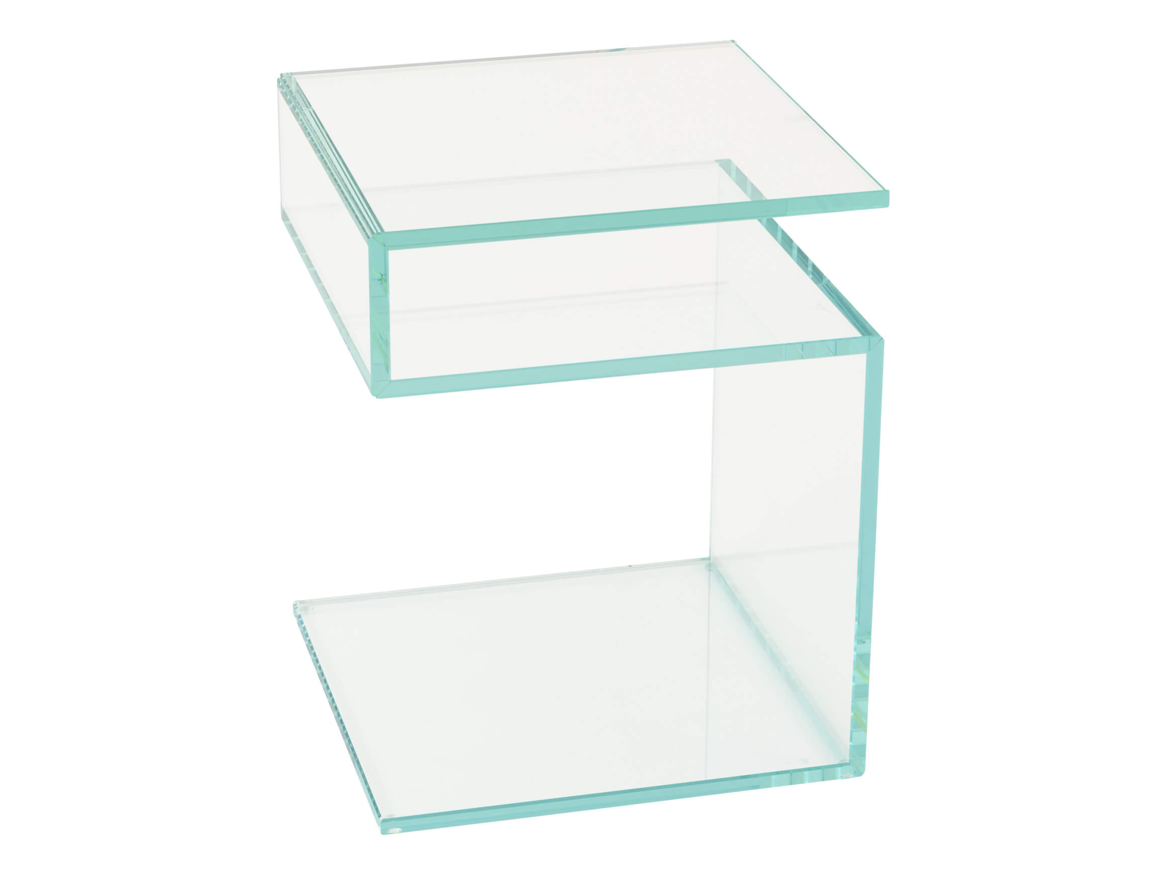 Dreieck Beistelltisch Jade Transparent | Schubiger Möbel