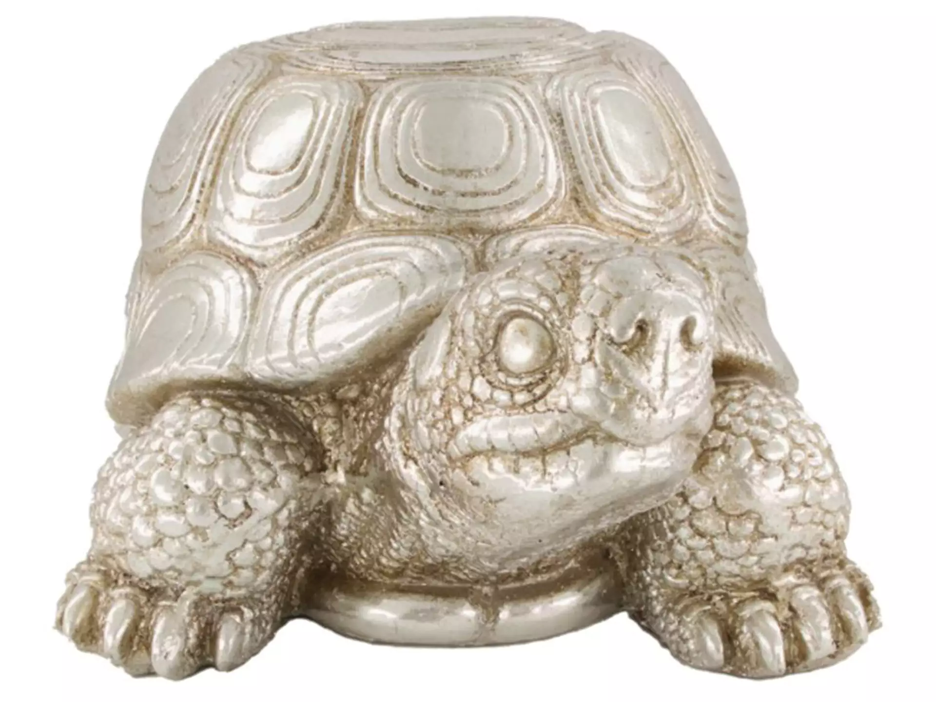Beistelltisch Schildkröte Silber H: 24 cm Dijk