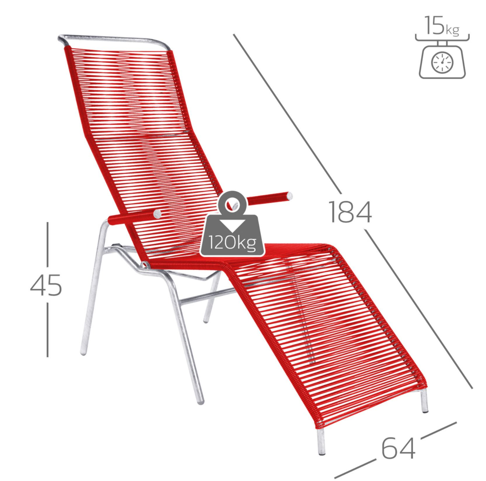 Spaghetti-Liege Säntis Schaffner / Farbe: Orange