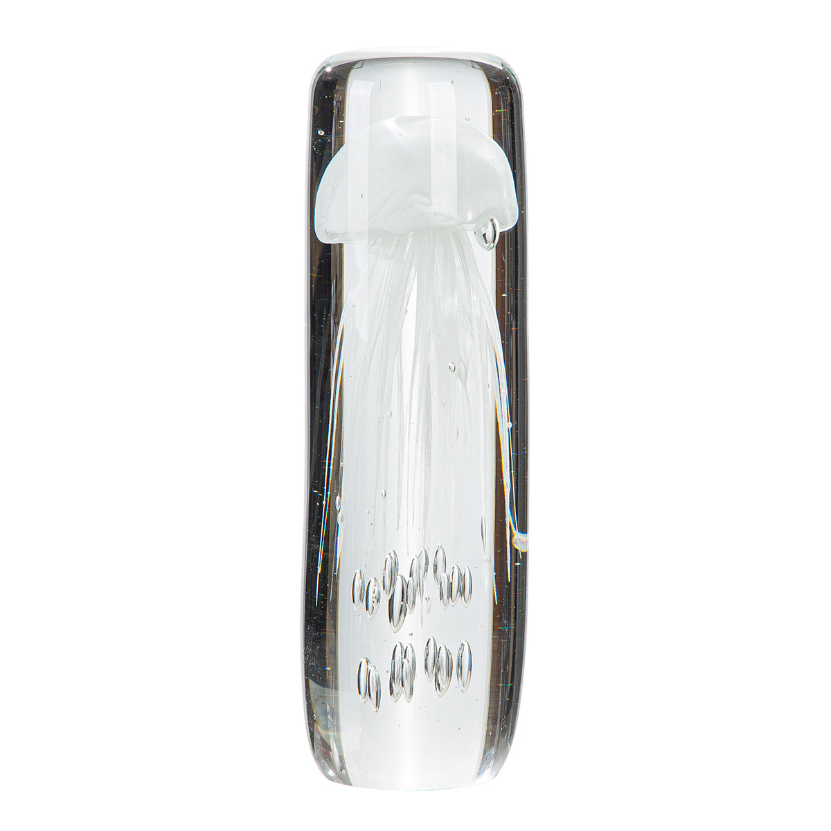 Figur-Qualle Glas Weiss H: 30 cm-Gilde