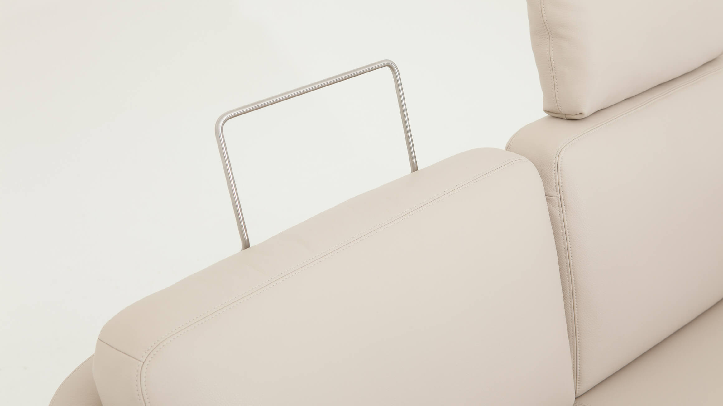 2er Sofa Nimbus, Leder, Höhenverstellbar, b 164 cm t 86 cm h 81-84 cm