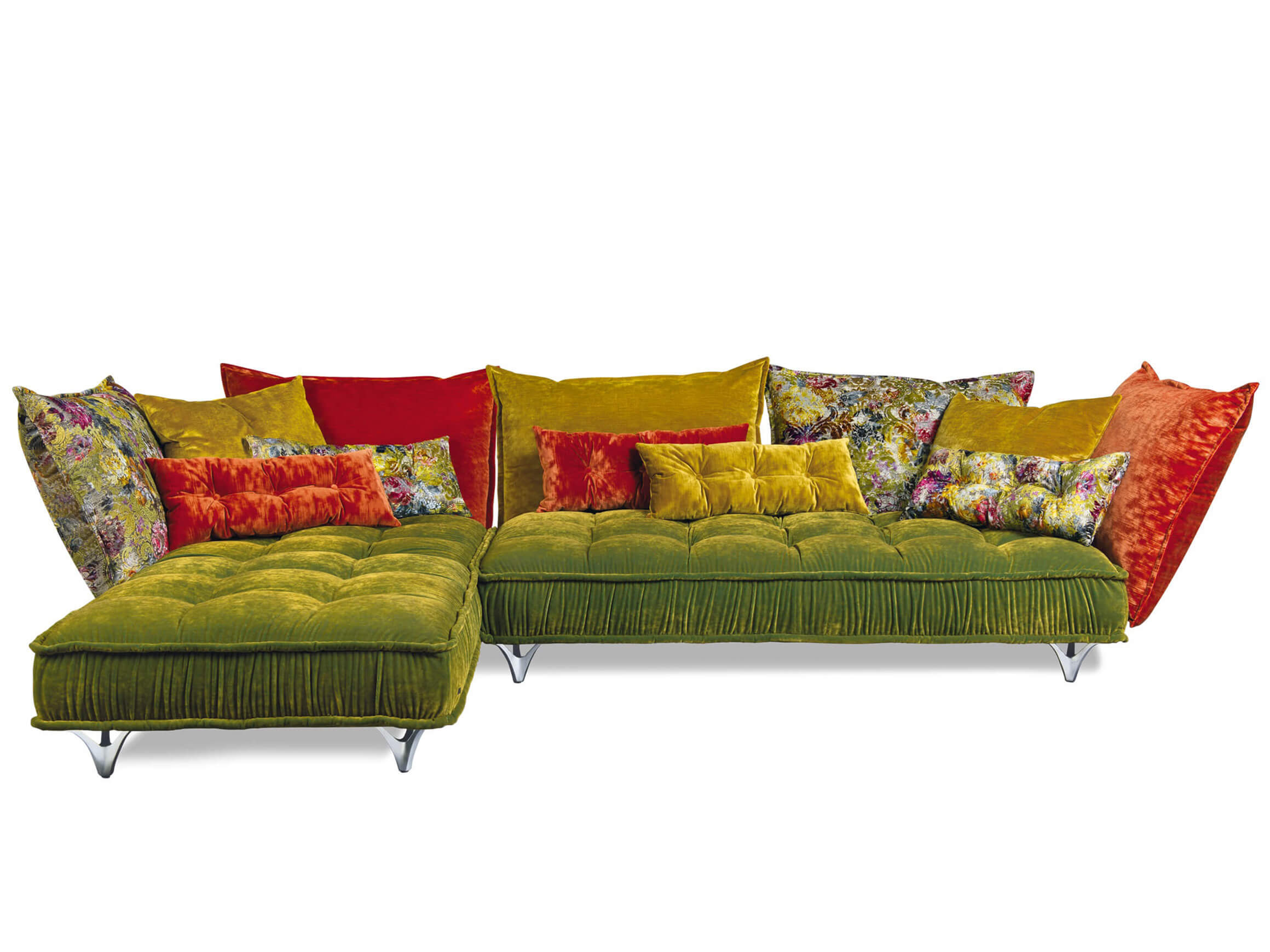 Polstergruppe Ohlinda, Versch. Stoffbezüge, Lilienfuss,