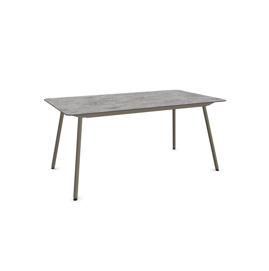 Schaffner Glasfaser-Tisch Locarno Decor Edge Grau | Schubiger Möbel