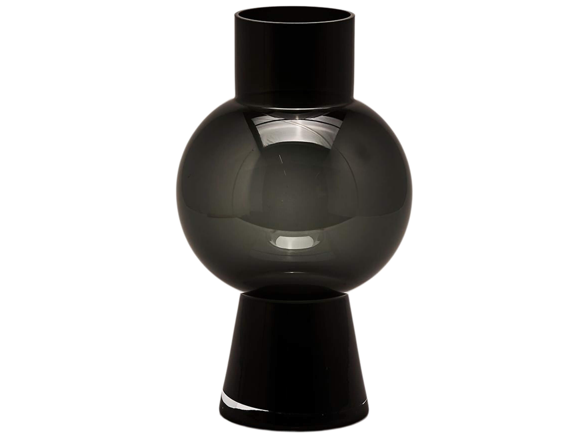 Edg Vase Bauchig Dunkelgrau H: 31 cm Grau | Schubiger Möbel