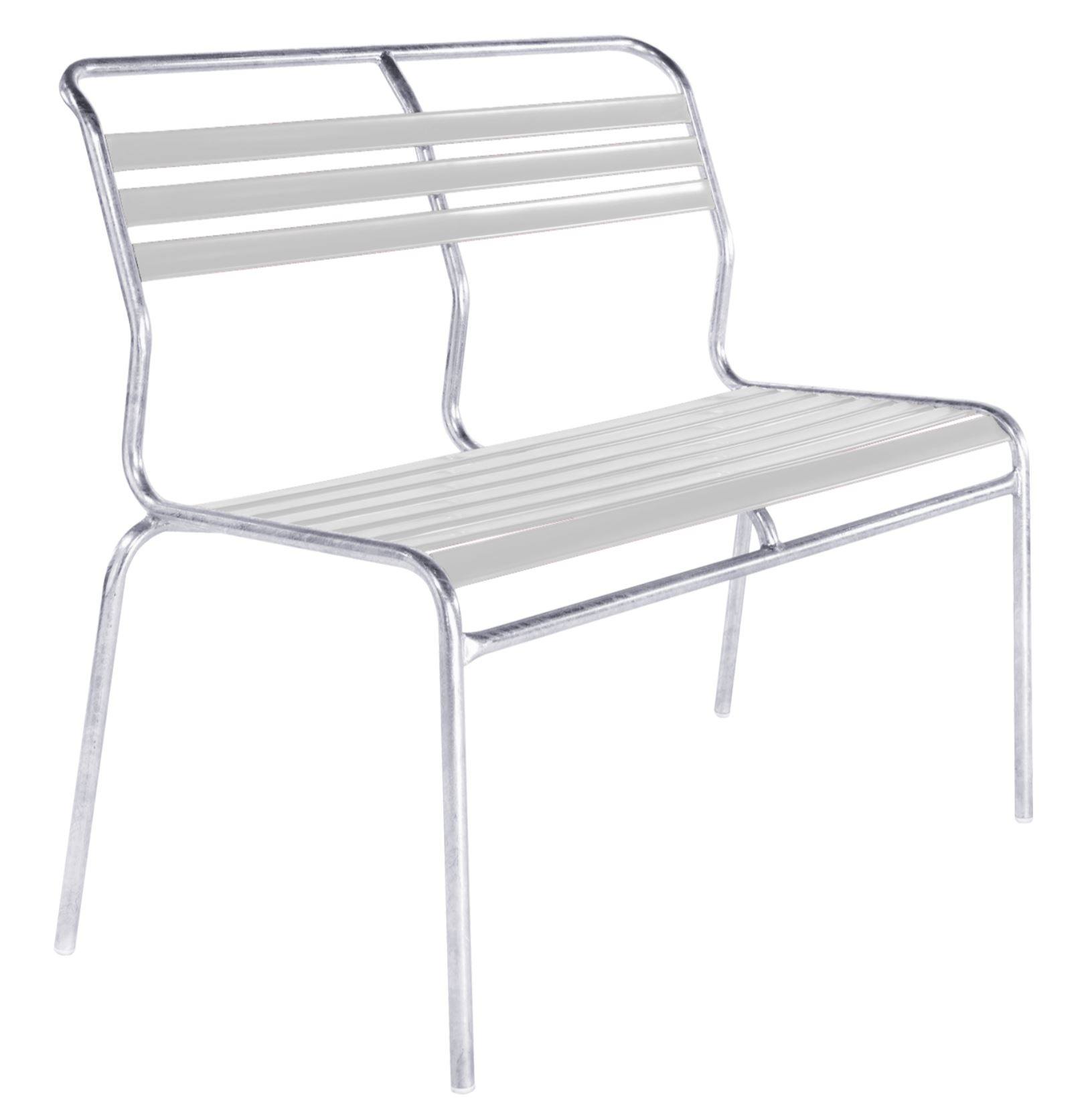 Lättli-Bank Säntis Feuerverzinkt von Schaffner / Farbe: Weiss / Grösse: 90 x 58 cm