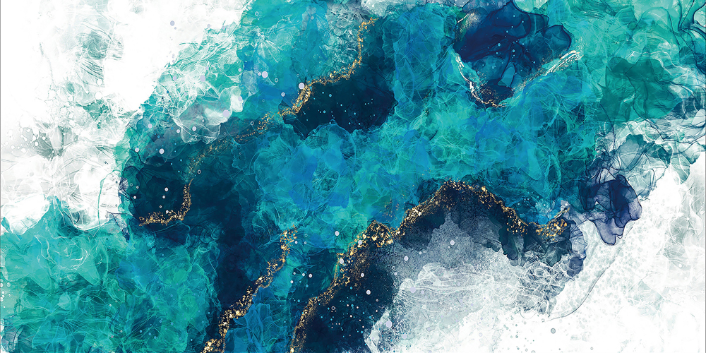 image LAND Glasbild Abstrakter Ozean  | Schubiger Möbel