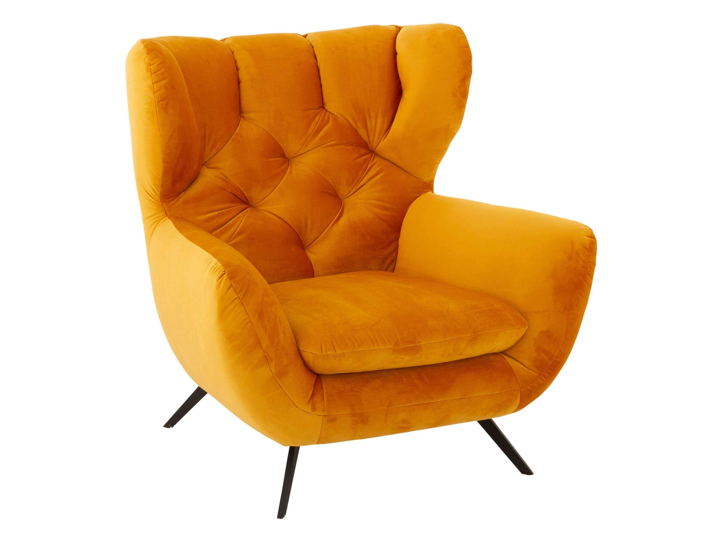 Sessel Santa Fe, Stoff Velvet Gold, b 100 cm t 96 cm h 106 cm