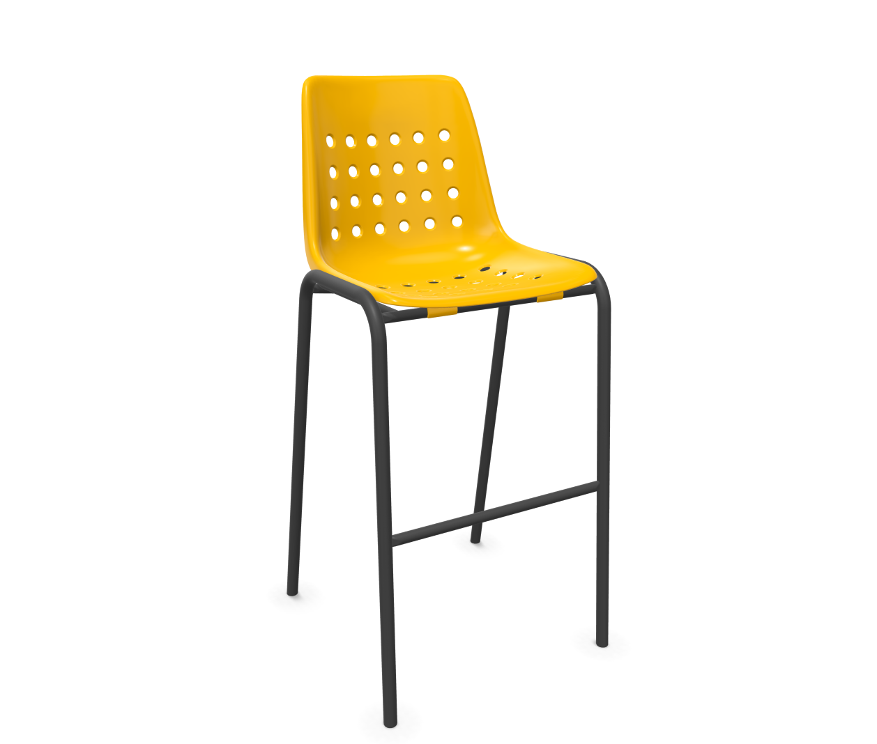 Barstuhl Bermuda von Schaffner / Farbe: Gelb / Grösse: 52 x 54 cm
