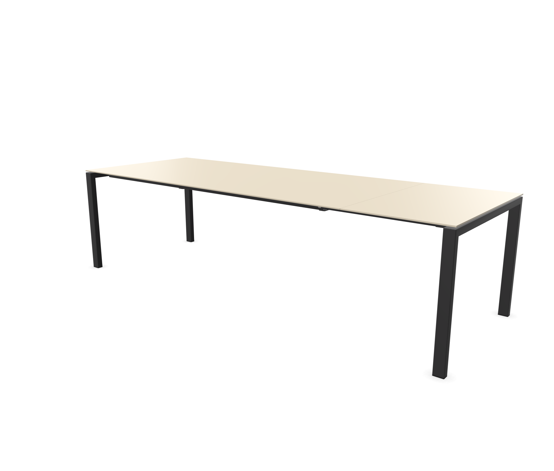 Lucerne pull-out table from Schaffner / Colour: pastel sand / Size: 220/280 x 100 cm