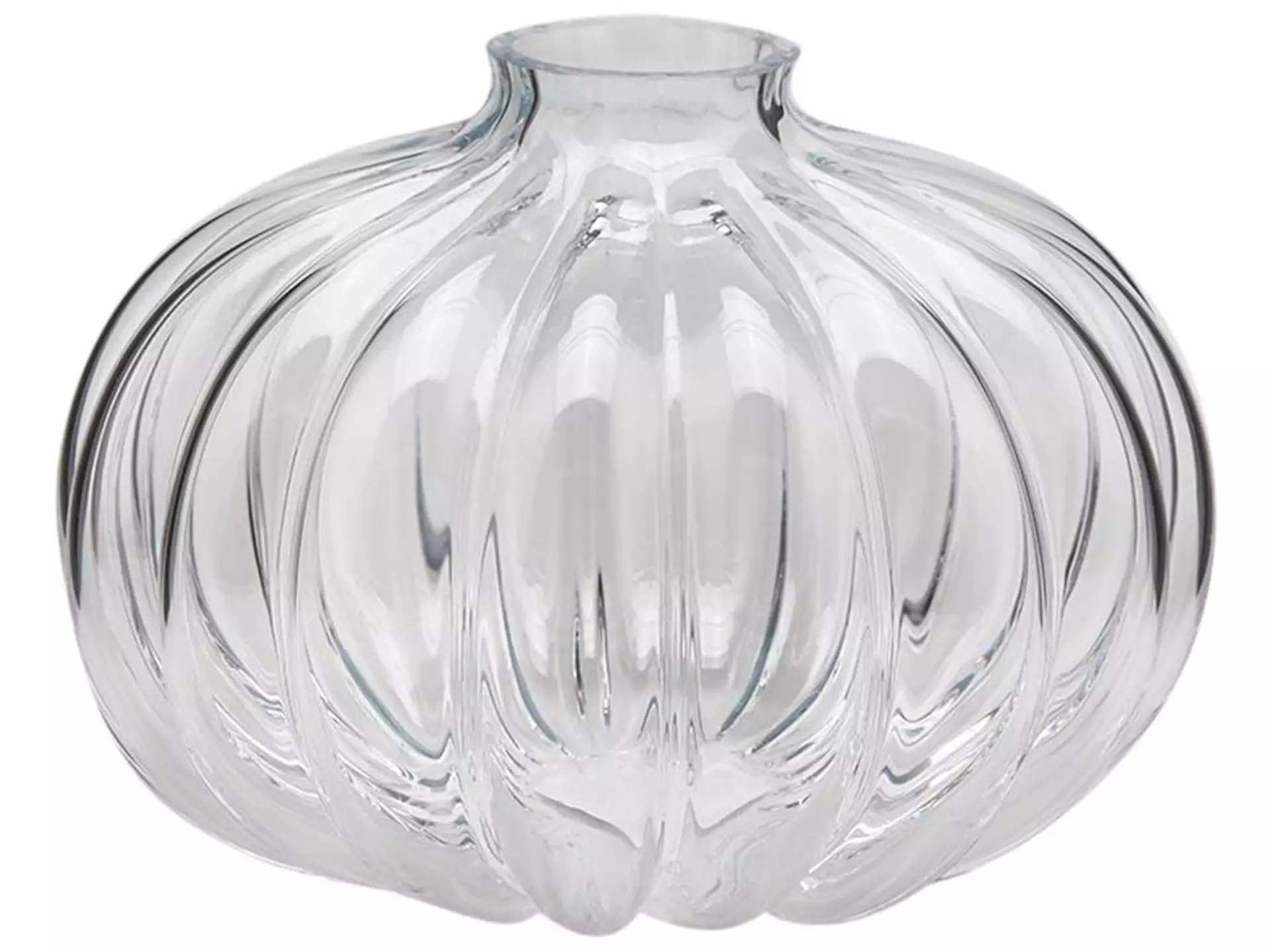 Vase Glas Rund H: 19 cm Edg