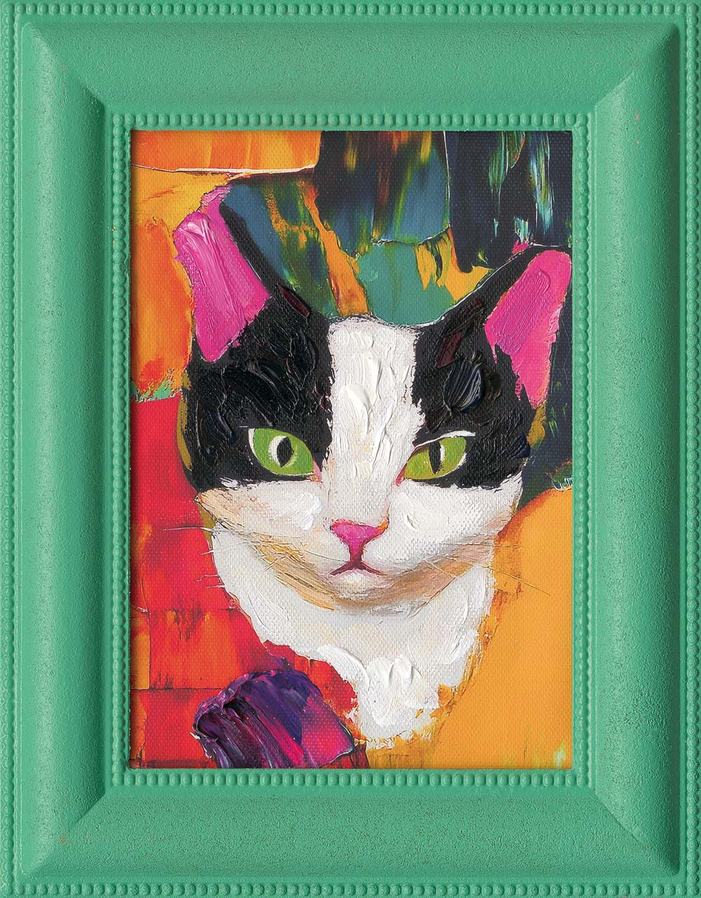 Coloured Cat painting image LAND