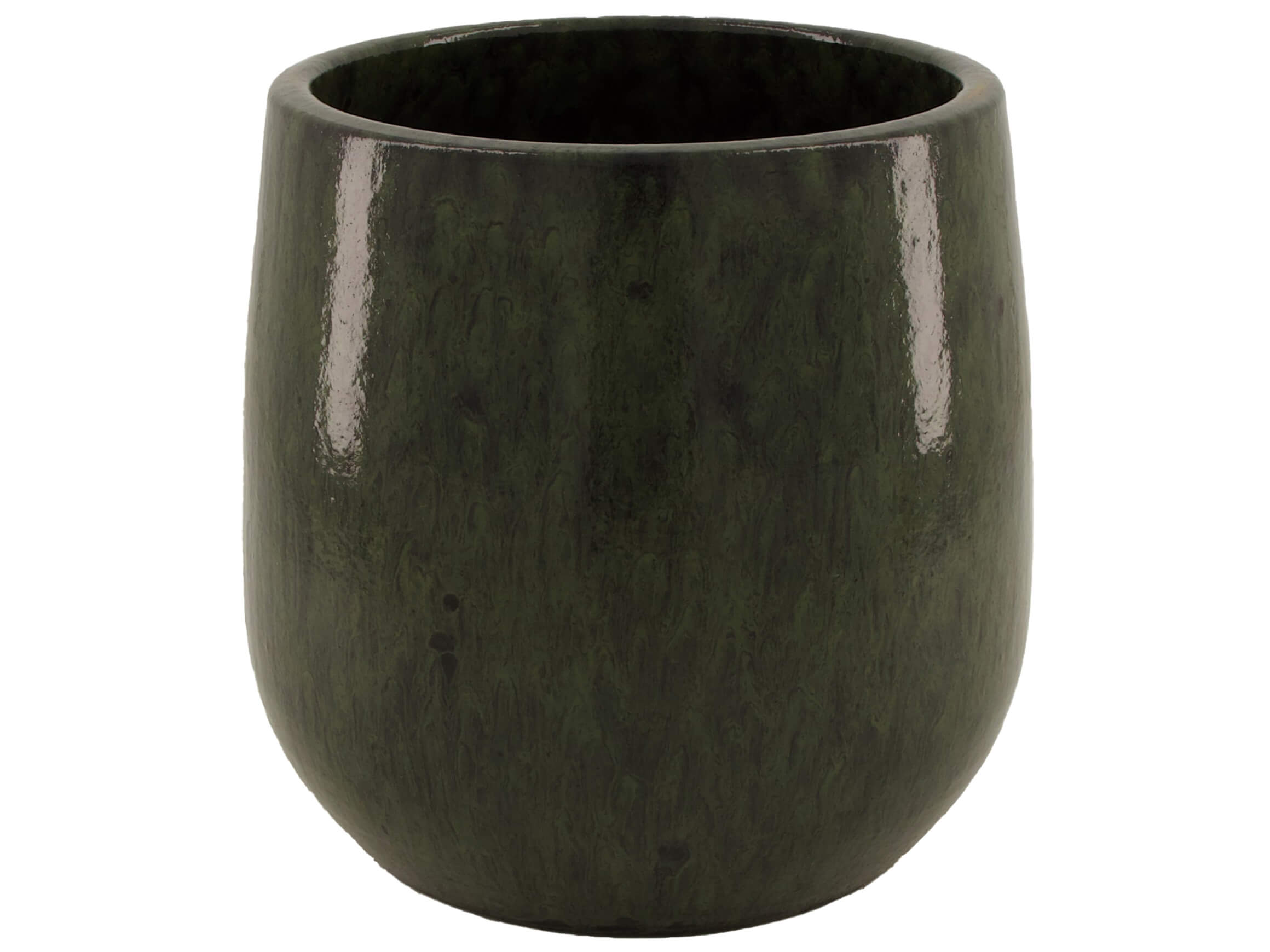 Pflanzgefäss Keramik Schwarz Grün D: 19 cm Decofinder