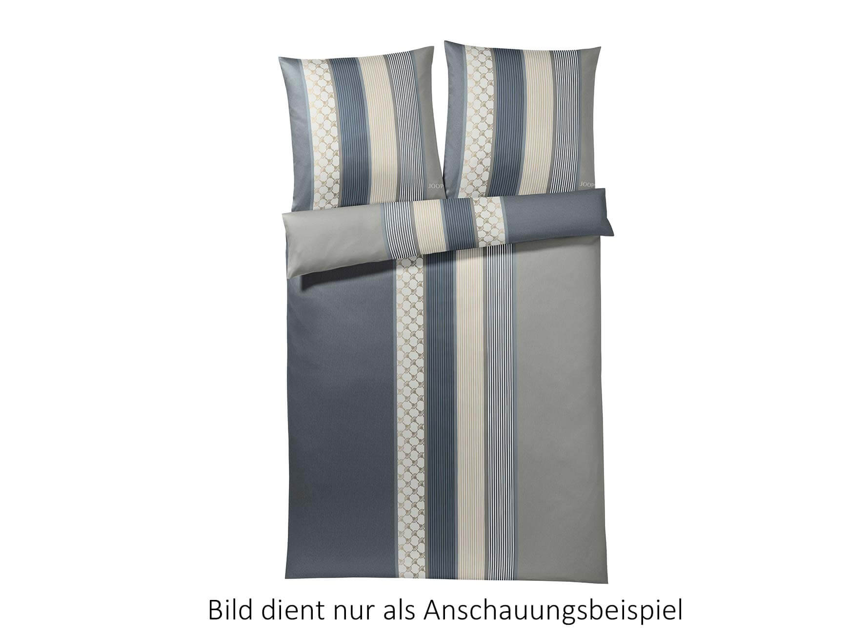 Duvetbezug Cornflower Stripes Deep Coal, Mako-Satin