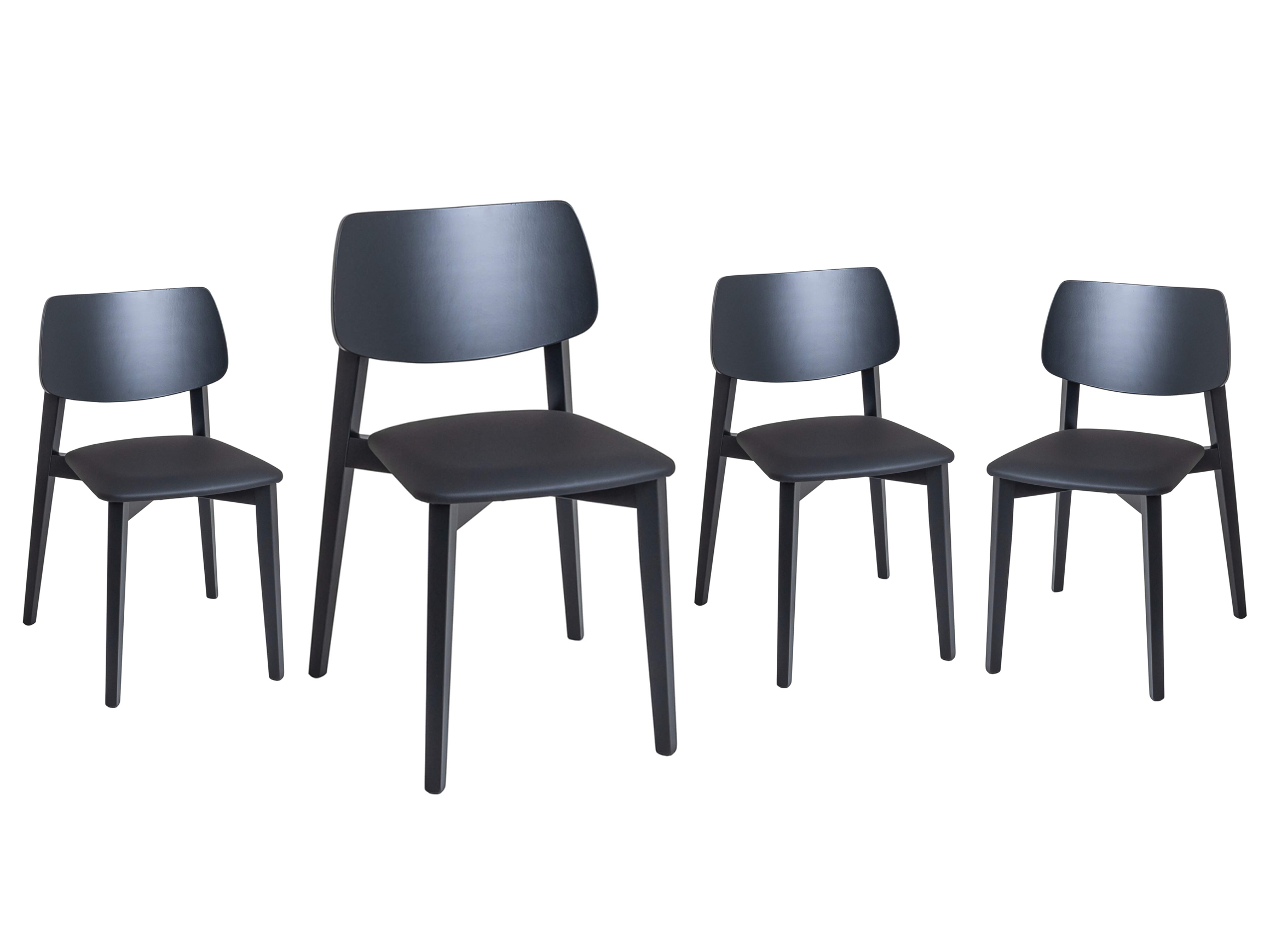 Stuhl Wayne Sit / Farbe: Schwarz / Bezugsmaterial: Kunstleder